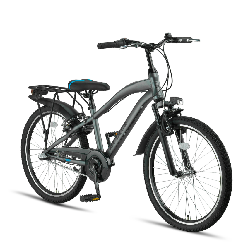 Altec Attack 24 inch Mountainbike - Antraciet Blue - Jongensfiets - AE-trading