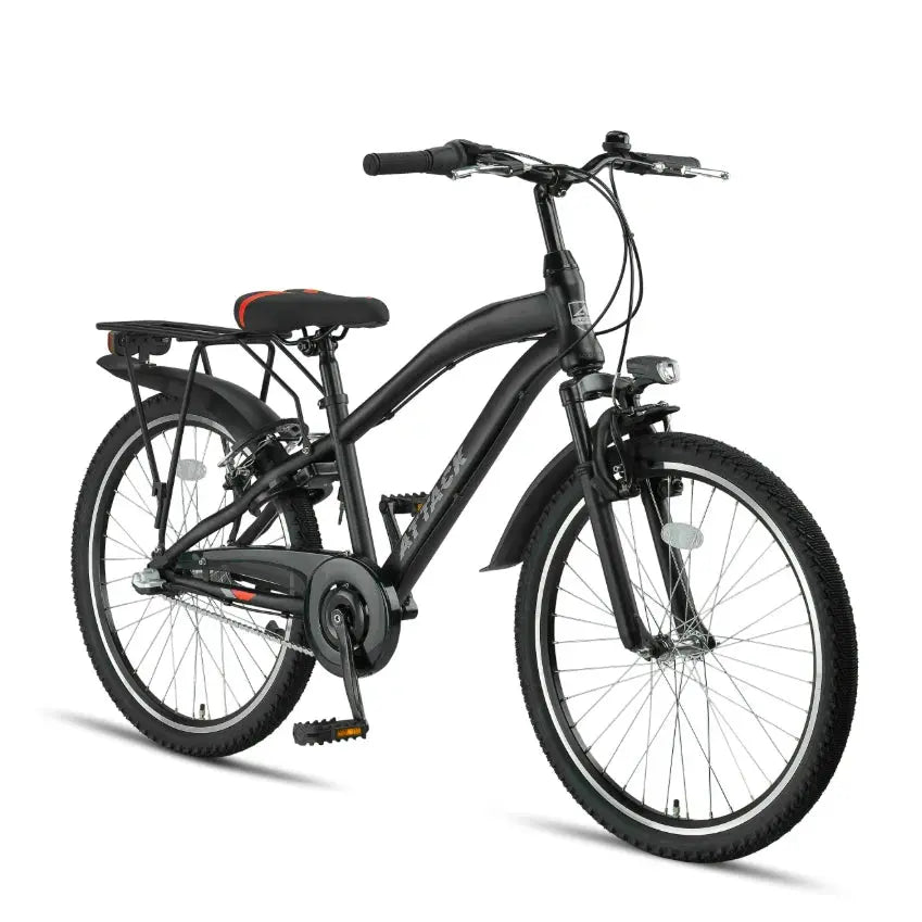 Altec Attack 24 inch Mountainbike - Zwart Zilver - Jongensfiets - AE-trading