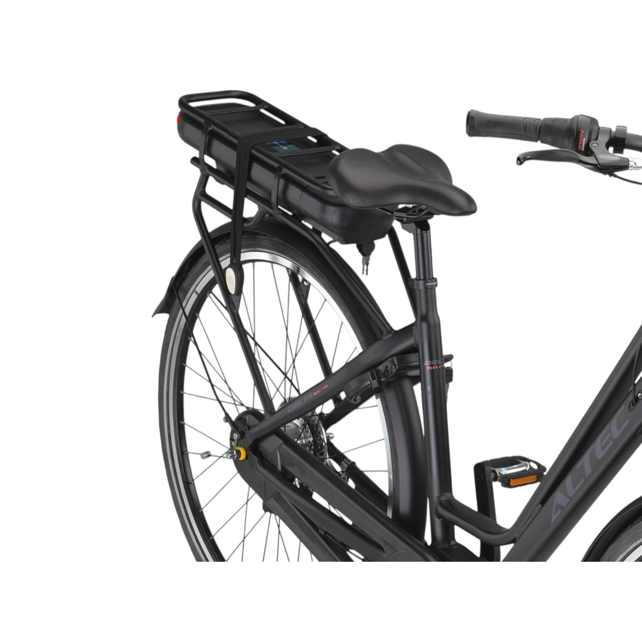 Altec Delta - Elektrische Fiets - Mat Zwart - 28 inch - 49 cm - Accu 518Wh (37V, 14Ah) - 80Nm Ananda Middenmotor - Shimano Nexus 7 Versnellingen - Rollerbrakes - AE-trading