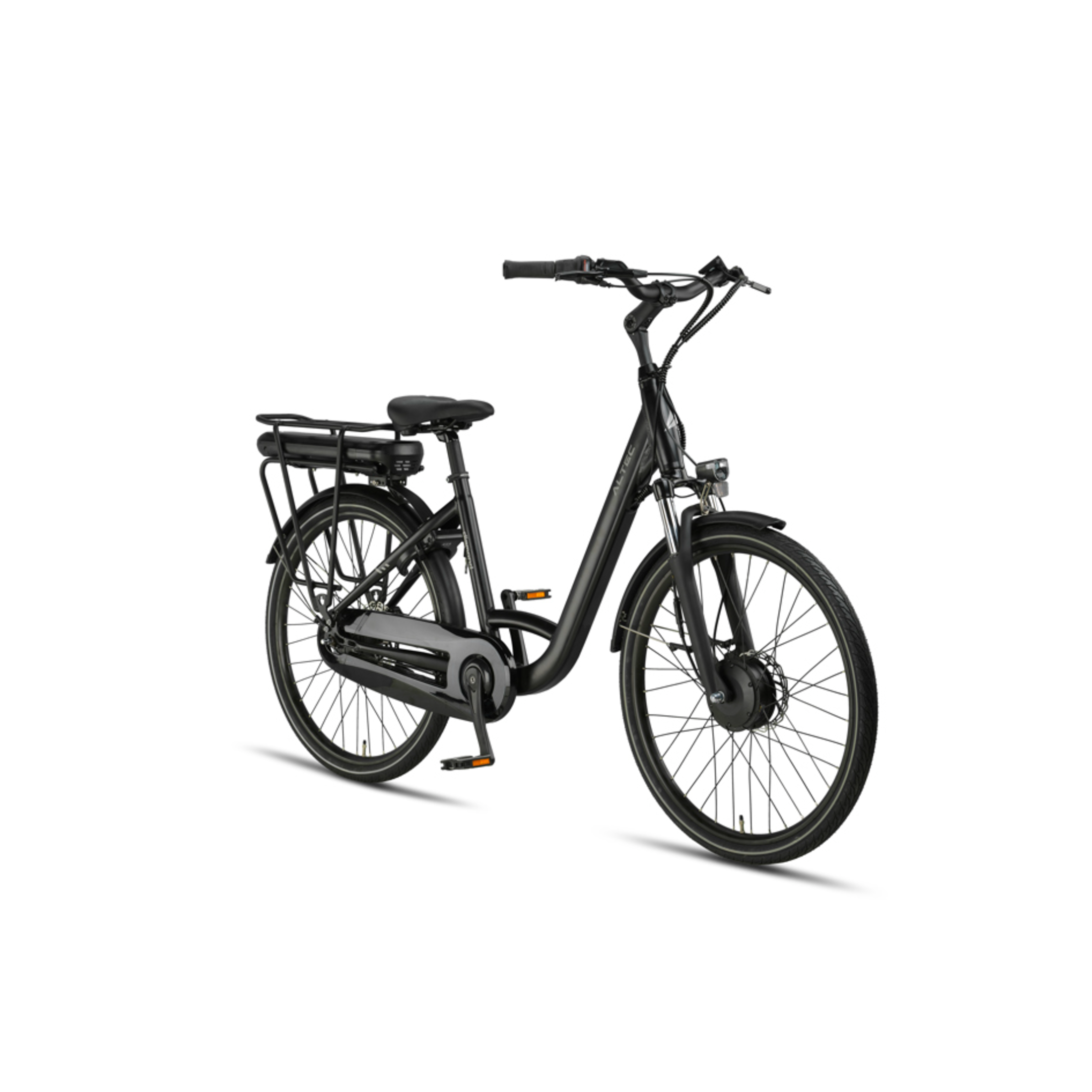 Altec Diamond - Elektrische Fiets - Mat Zwart - 26 inch - 44 cm - 250W (42Nm) Voorwielmotor - Accu 468Wh (36V, 13Ah) - Shimano Nexus 7 Versnellingen - Hydraulische Remmen - AE-trading