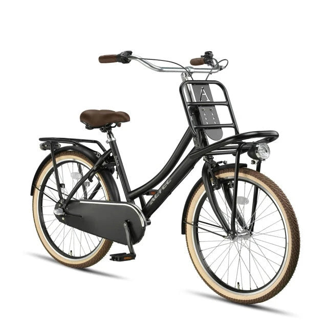 Altec Dutch 24 inch Meisjes transportfiets – Mat Zwart - AE-trading