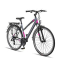 Altec Legarda (CT) – LSM 28 inch Damesfiets V-Brakes 24 Versnellingen – Antraciet/Pink - AE-trading