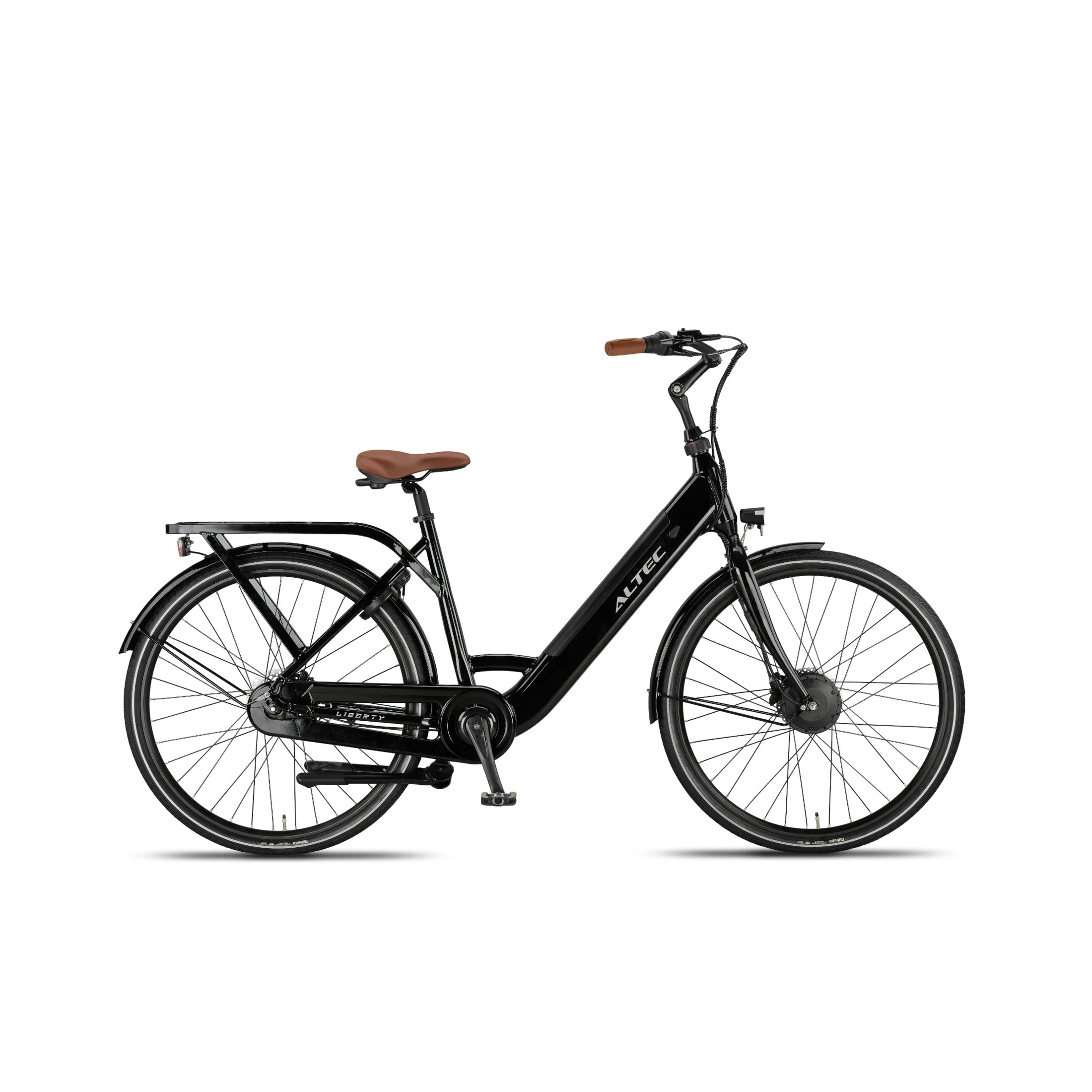 Altec Liberty - Elektrische Fiets - Glans Zwart - 28 inch - Accu 504Wh (36V, 14Ah) - 250W (42Nm) Voorwielmotor - Shimano Nexus 7 Versnellingen - Hydraulische Remmen - AE-trading