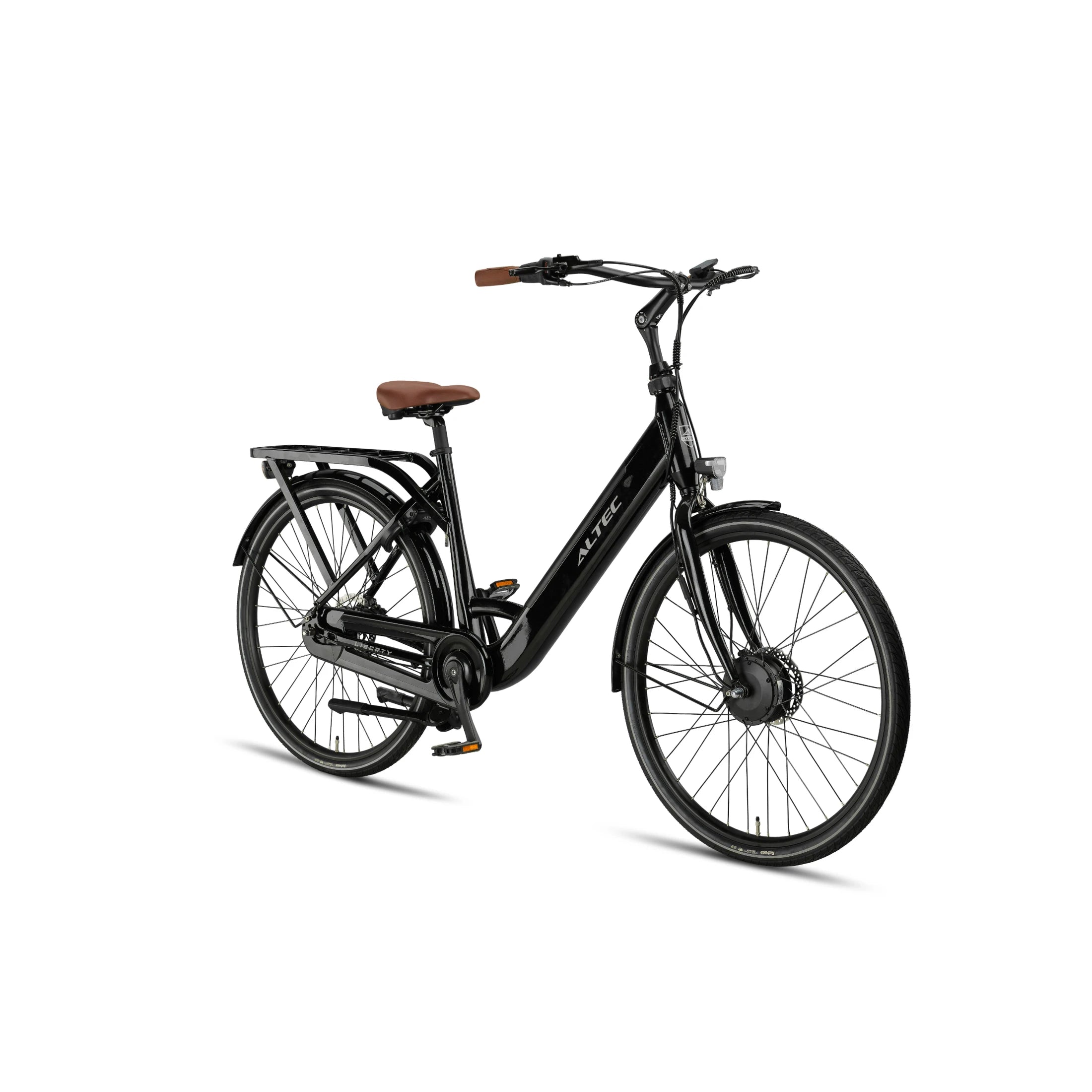 Altec Liberty - Elektrische Fiets - Glans Zwart - 28 inch - Accu 504Wh (36V, 14Ah) - 250W (42Nm) Voorwielmotor - Shimano Nexus 7 Versnellingen - Hydraulische Remmen - AE-trading