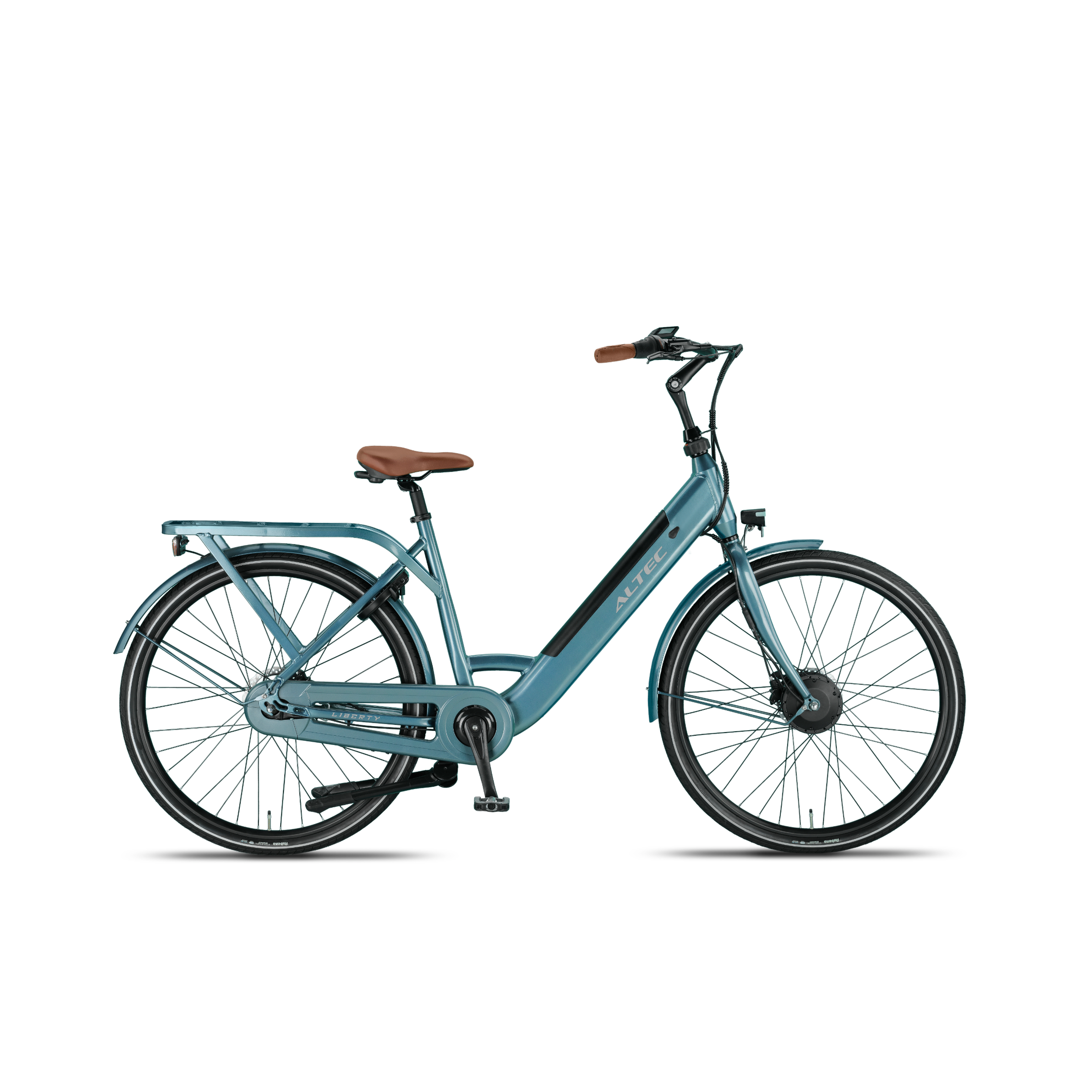 Altec Liberty - Elektrische Fiets - Glazuur Blauw - 28 inch - Accu 504Wh (36V, 14Ah) - 250W (42Nm) Voorwielmotor - Shimano Nexus 7 Versnellingen - Hydraulische Remmen - AE-trading