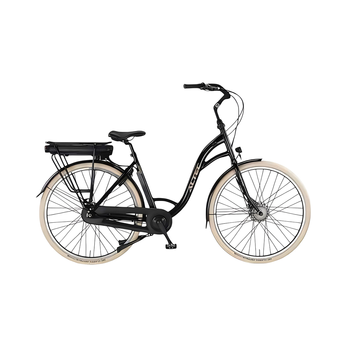 Altec Liberty Moederfiets Elektrische Fiets 28 inch – 50 cm – Voorwielmotor – 518Wh – Shimano Nexus 7 – Shiny Black - AE-trading
