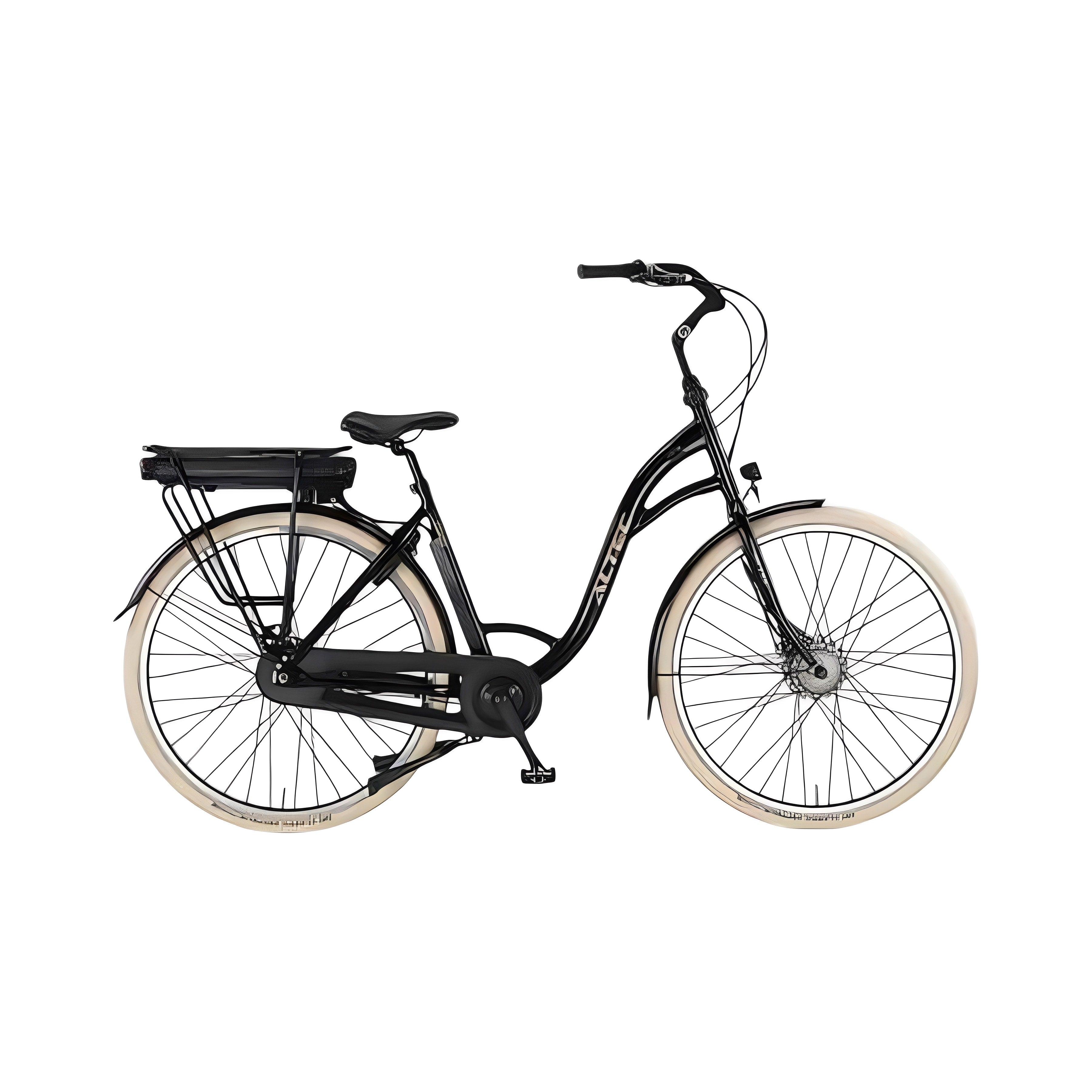 Altec Liberty Moederfiets Elektrische Fiets 28 inch – 50 cm – Voorwielmotor – 518Wh – Shimano Nexus 7 – Shiny Black - AE-trading