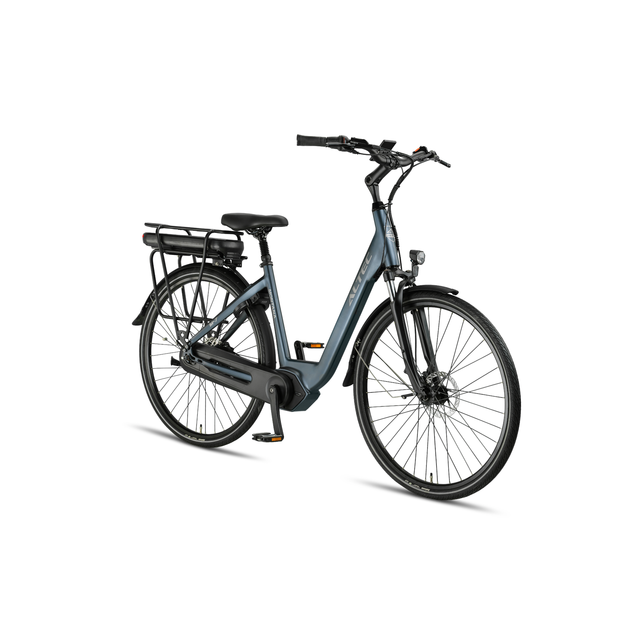 Altec Montana Next - Hydraulische Remmen - Elektrische Fiets - Mat Grijs - 28 inch - Accu 518Wh (37V, 14Ah) - 250W (65Nm) Middenmotor - Shimano Nexus 7 Versnellingen - AE-trading
