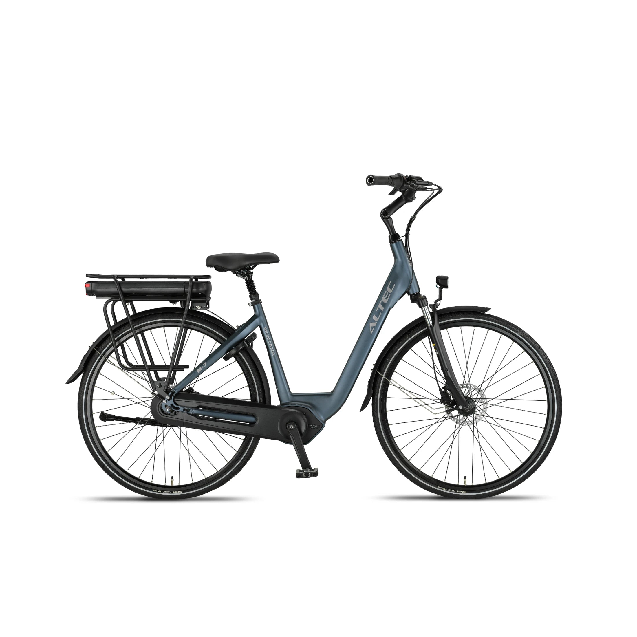 Altec Montana Next - Hydraulische Remmen - Elektrische Fiets - Mat Grijs - 28 inch - Accu 518Wh (37V, 14Ah) - 250W (65Nm) Middenmotor - Shimano Nexus 7 Versnellingen - AE-trading