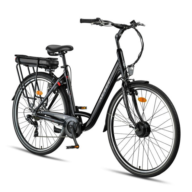 Altec Moven Elektrische Fiets 28 inch – 53 cm – Voorwielmotor – 518Wh – Shimano 7-speed – Zwart Glans - AE-trading