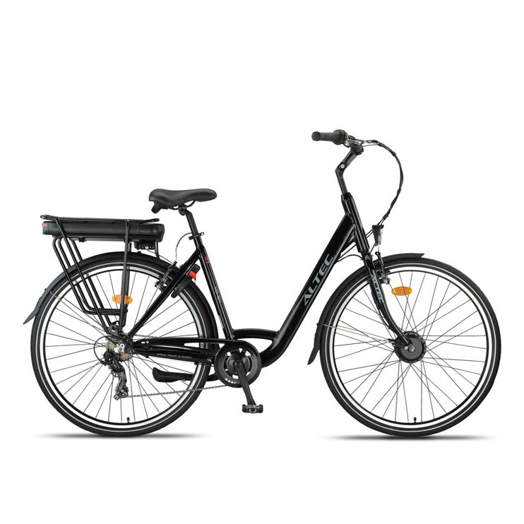 Altec Moven Elektrische Fiets 28 inch – 53 cm – Voorwielmotor – 518Wh – Shimano 7-speed – Zwart Glans - AE-trading