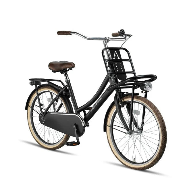 Altec Urban 24 inch Meisjes transportfiets - Mat Zwart - AE-trading