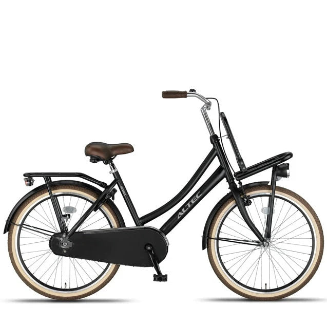 Altec Urban 24 inch Meisjes transportfiets - Mat Zwart - AE-trading