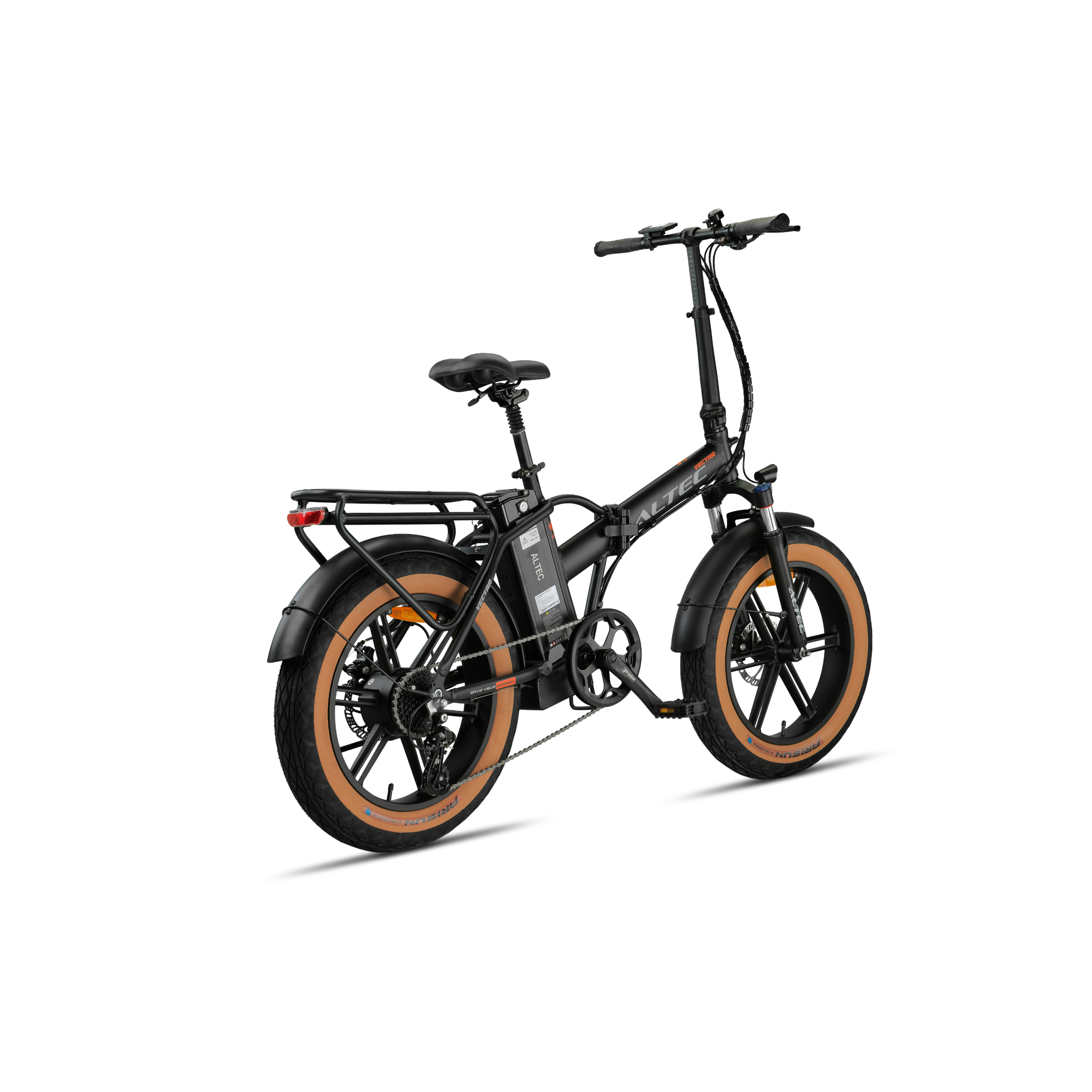 Altec Vectra - Fatbike Vouwfiets - Mat Zwart - 20 inch - Accu 468Wh (36V, 13Ah) - 250W (60Nm) Achterwielmotor - Shimano 8 Versnellingen - AE-trading