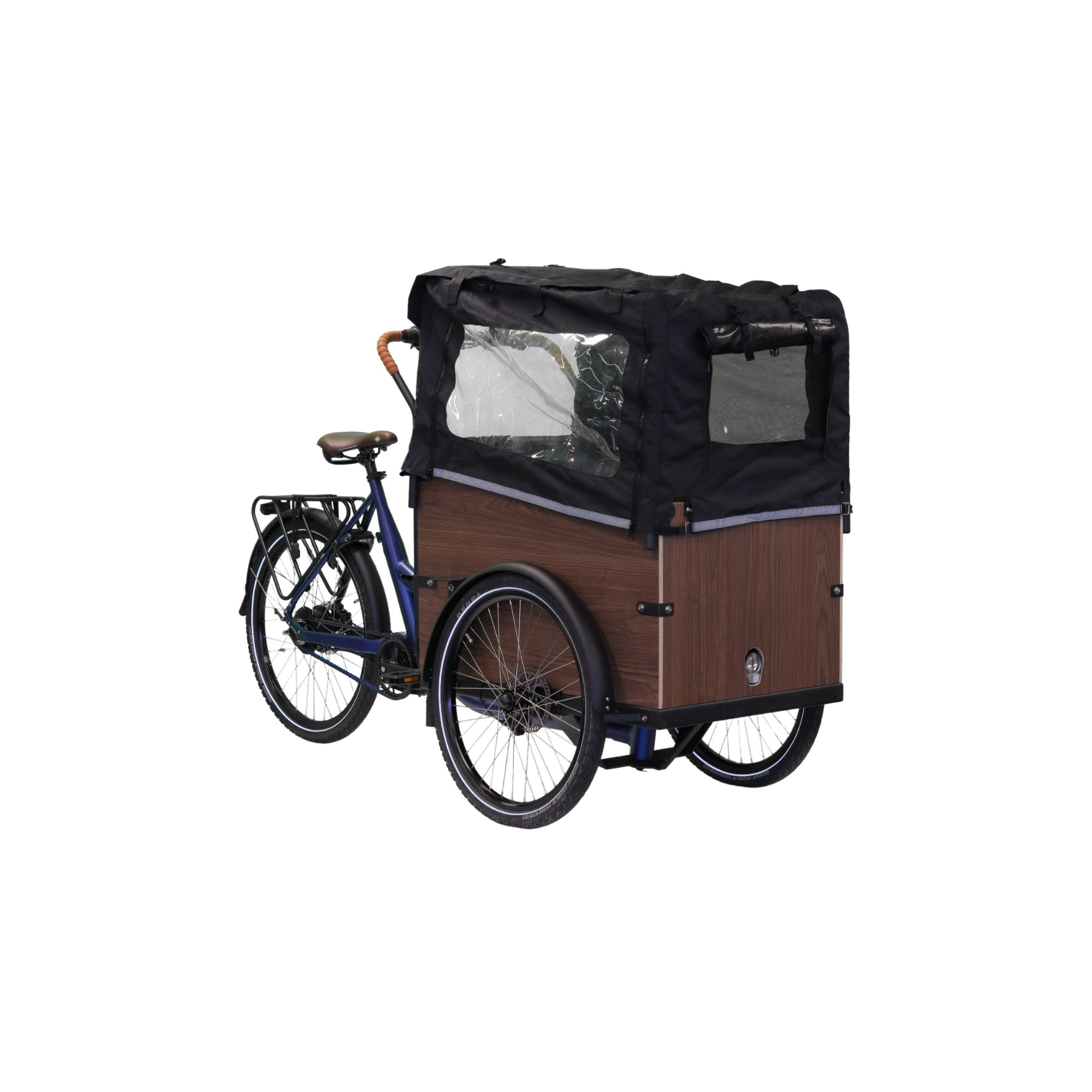 Altec Xcient - Elektrische Bakfiets - Mat Blauw - 26 inch - 55 cm - Accu 540Wh (17.5Ah) - 250W (80Nm) Bafang Middenmotor - Belt Drive - Hydraulische Remmen - AE-trading