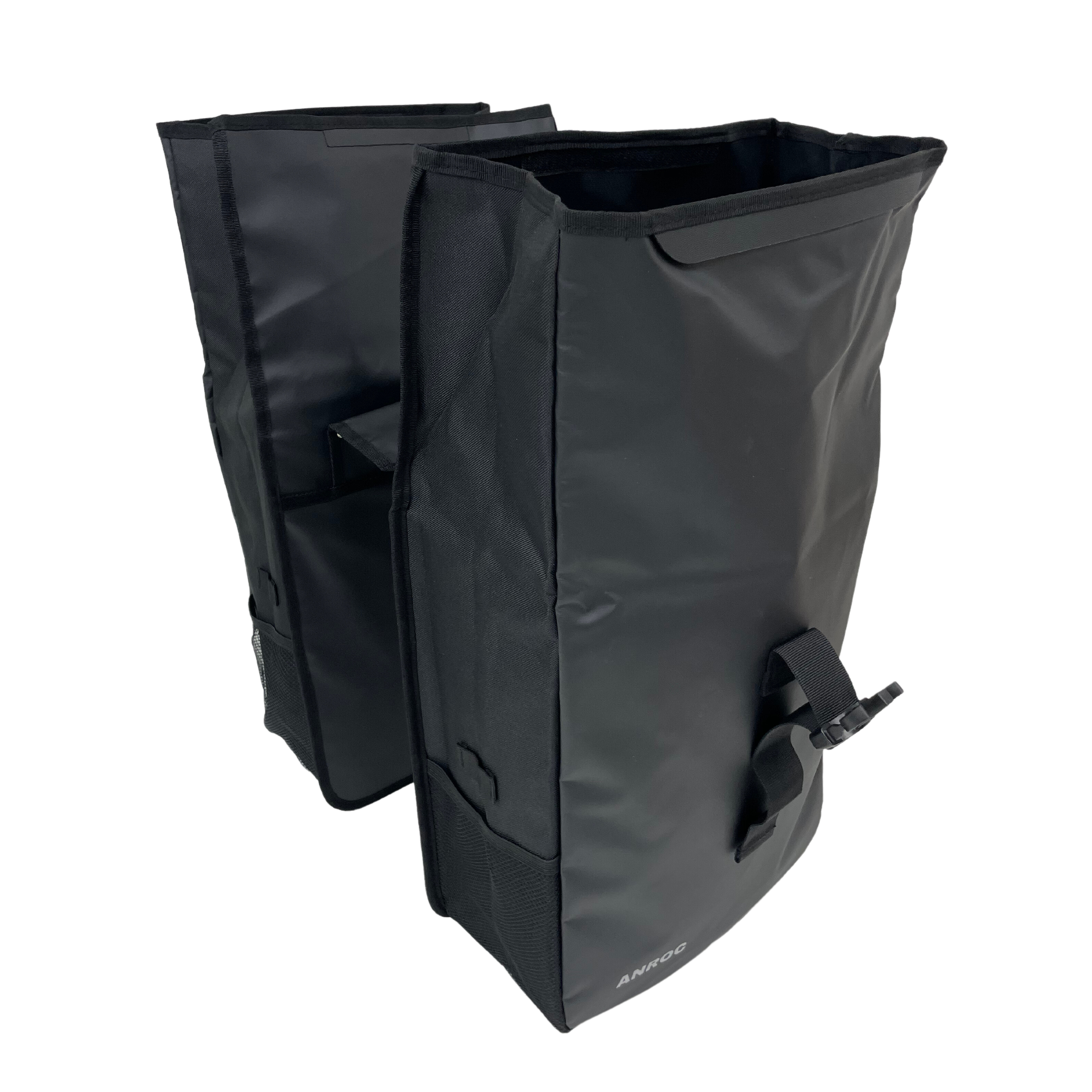 Anroc Dubbele Fietstas met Roltop Sluiting - 46 Liter - Waterbestendig - Zwart