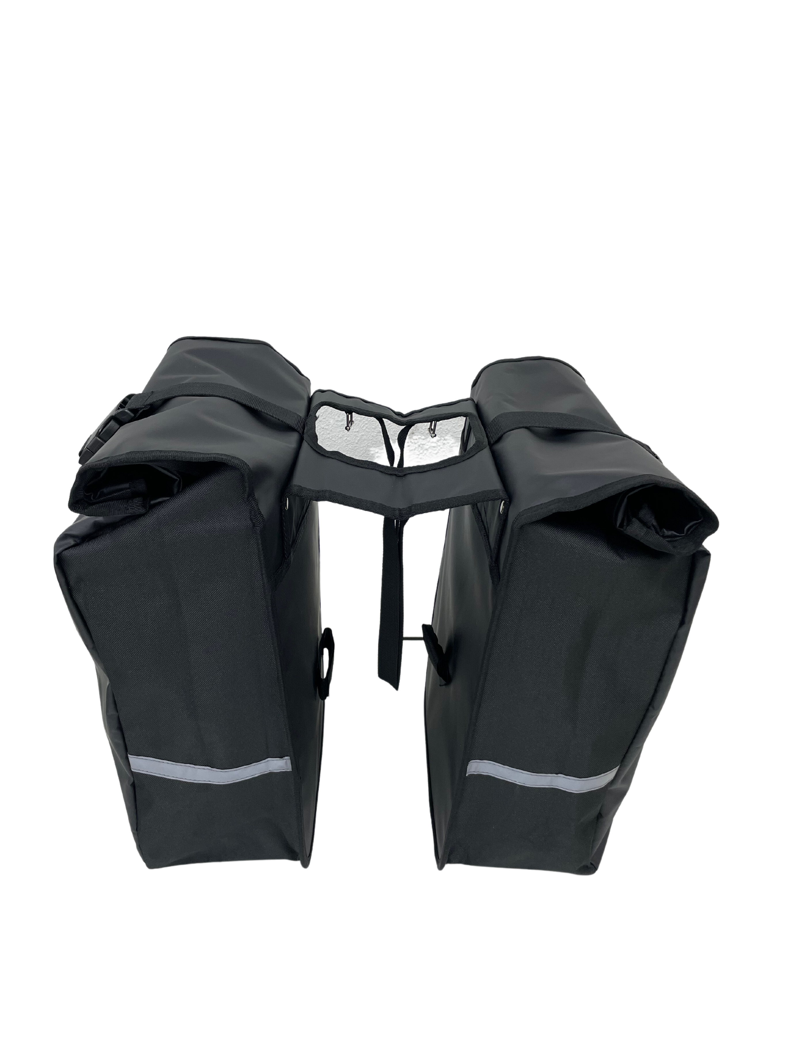 Anroc Dubbele Fietstas met Roltop Sluiting - 46 Liter - Waterbestendig - Zwart - AE-trading