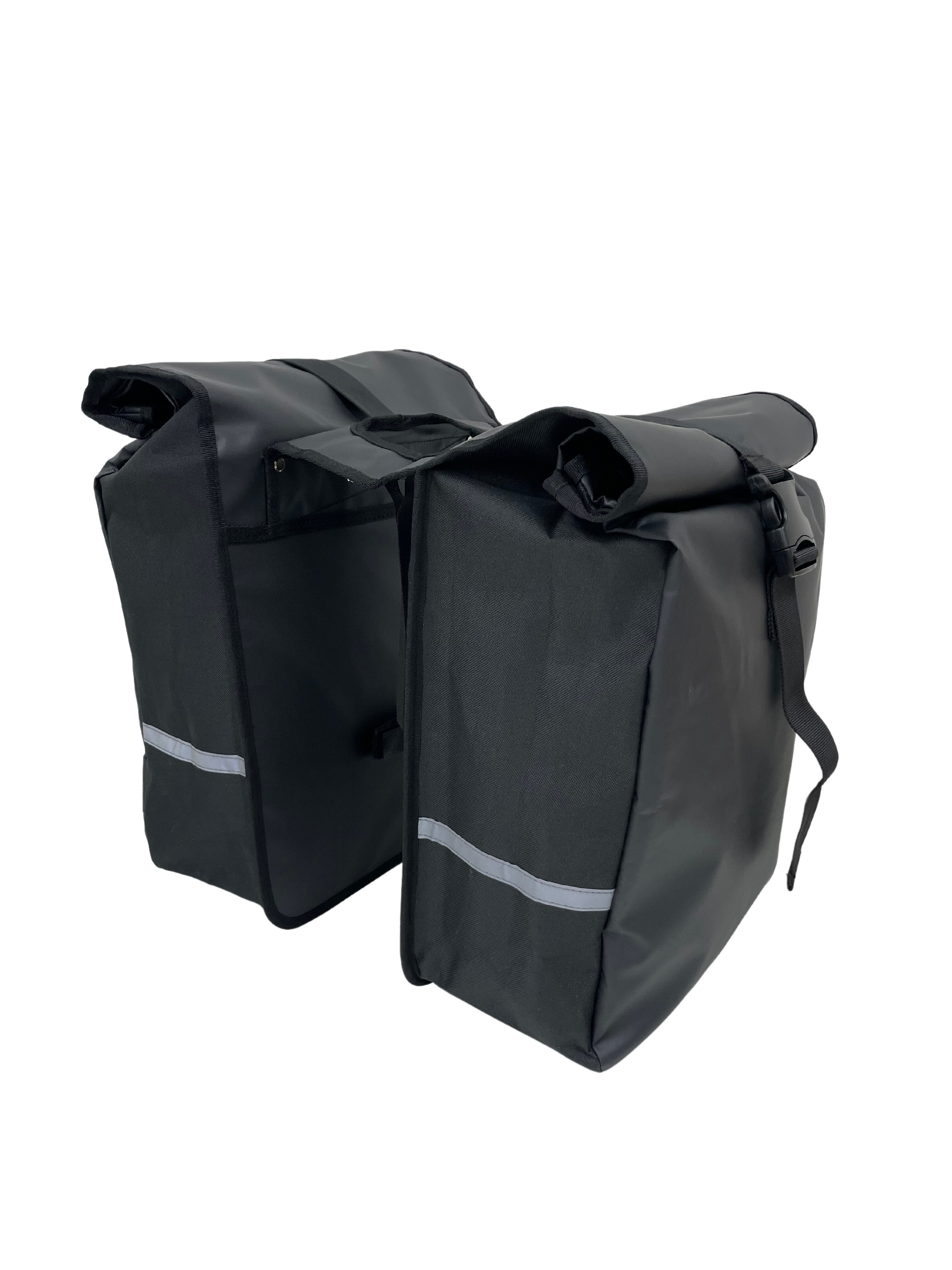 Anroc Dubbele Fietstas met Roltop Sluiting - 46 Liter - Waterbestendig - Zwart - AE-trading
