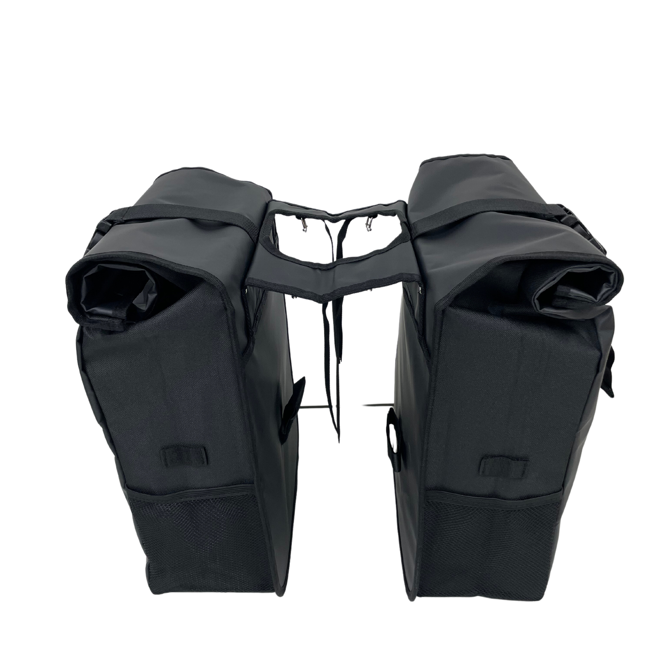 Anroc Dubbele Fietstas met Roltop Sluiting - 46 Liter - Waterbestendig - Zwart