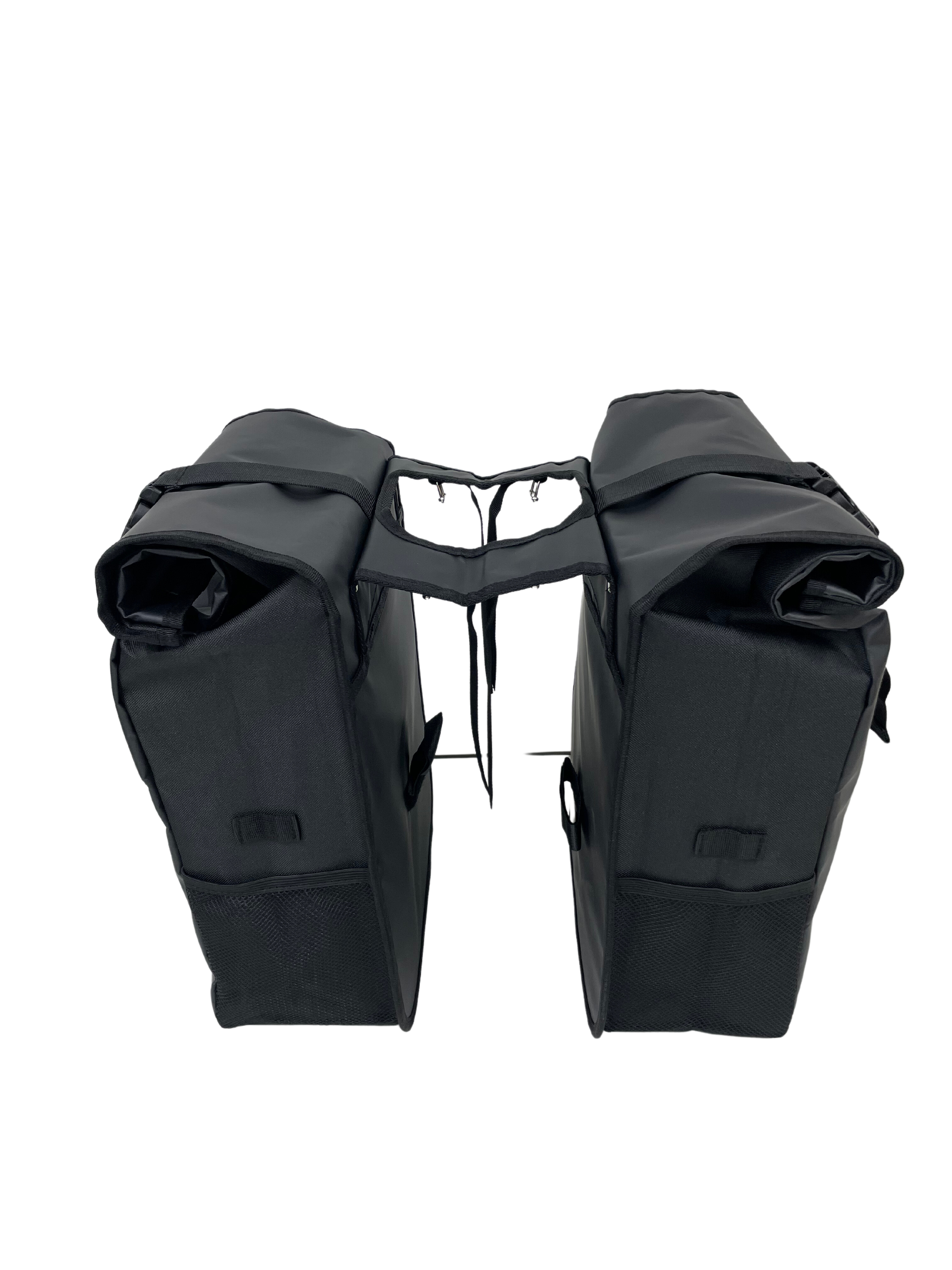 Anroc Dubbele Fietstas met Roltop Sluiting - 46 Liter - Waterbestendig - Zwart - AE-trading