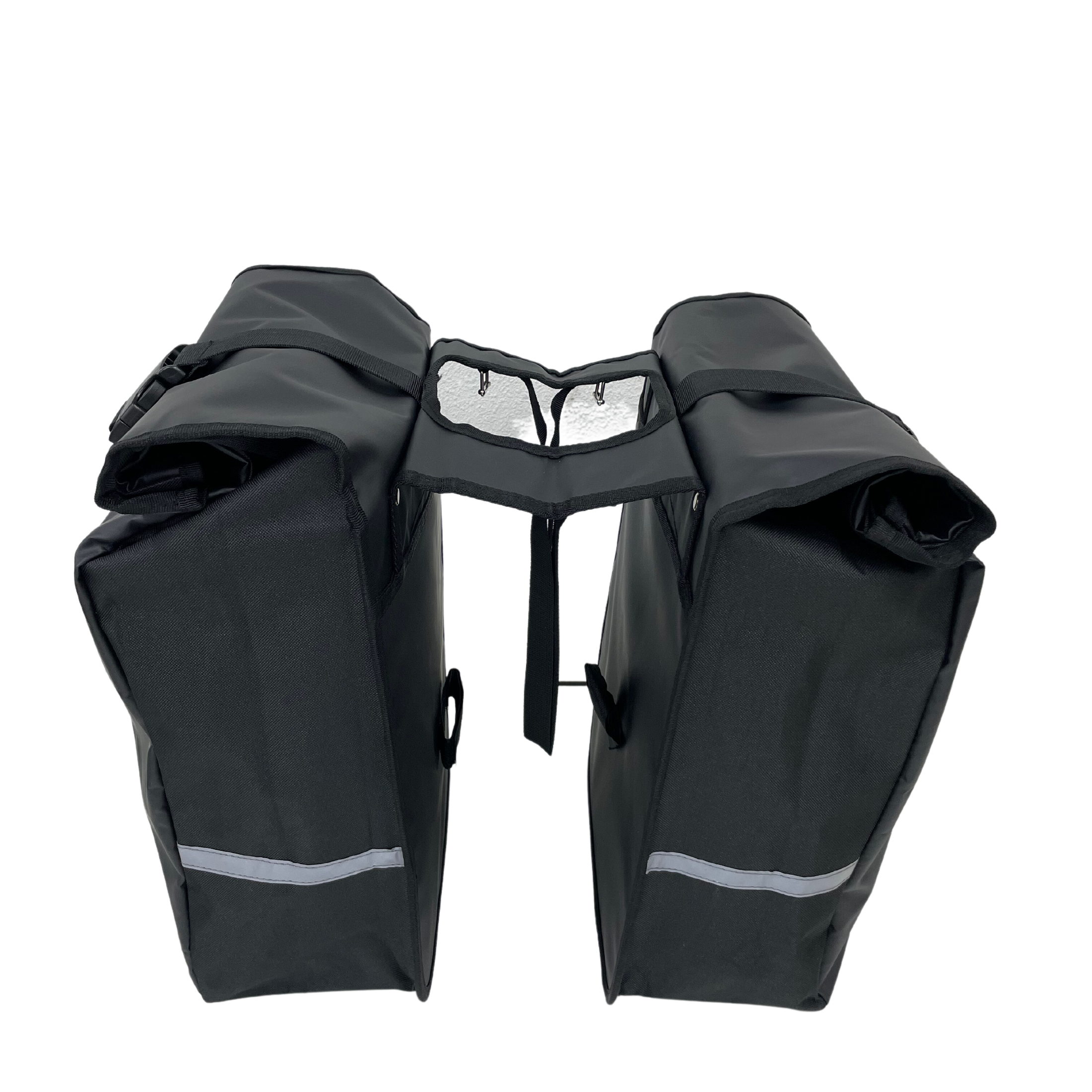 Anroc Dubbele Fietstas met Roltop Sluiting - 46 Liter - Waterbestendig - Zwart - AE-trading