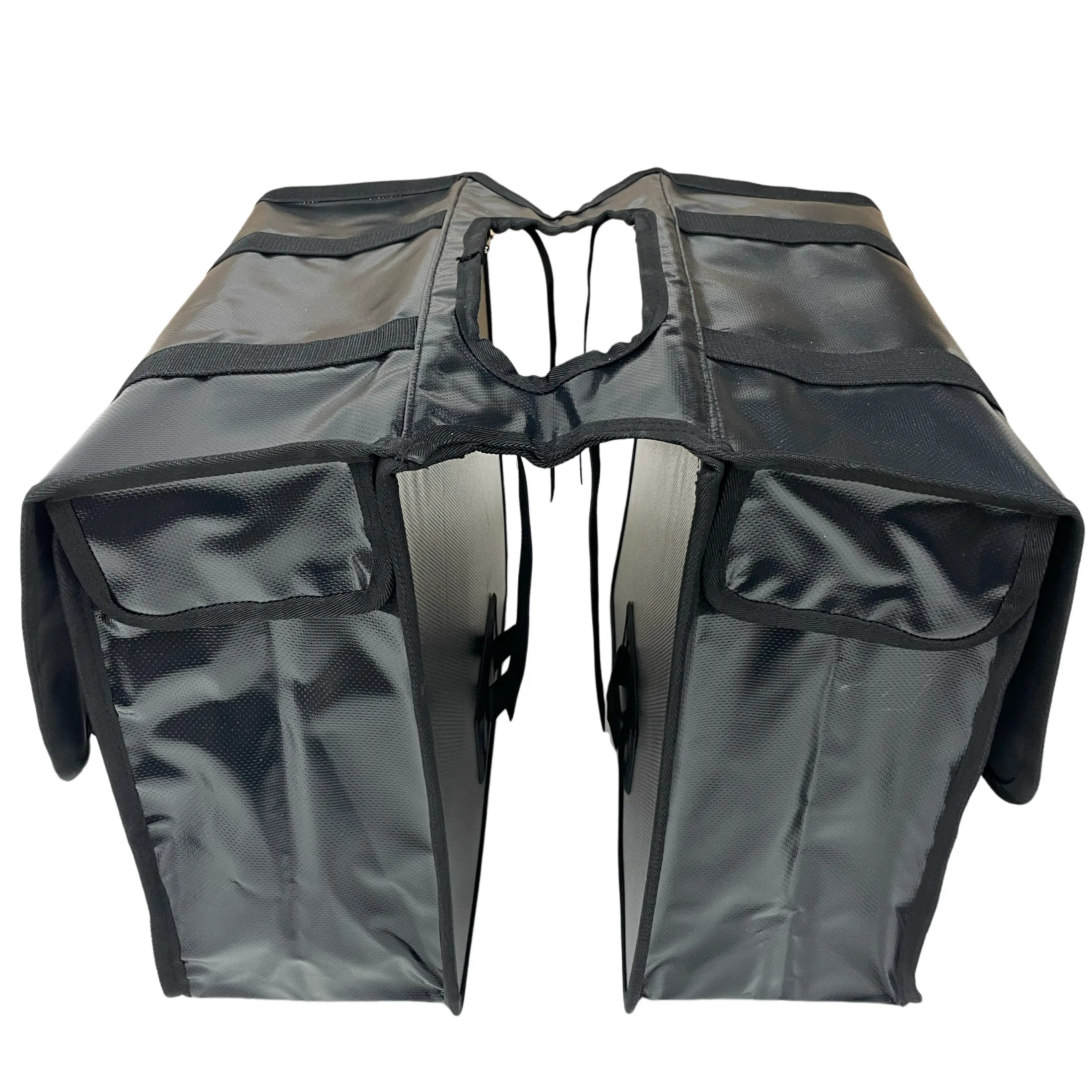 Anroc Dubbele fietstas 46L zwart - Tarpaulin PVC - Waterdicht en Reflecterend
