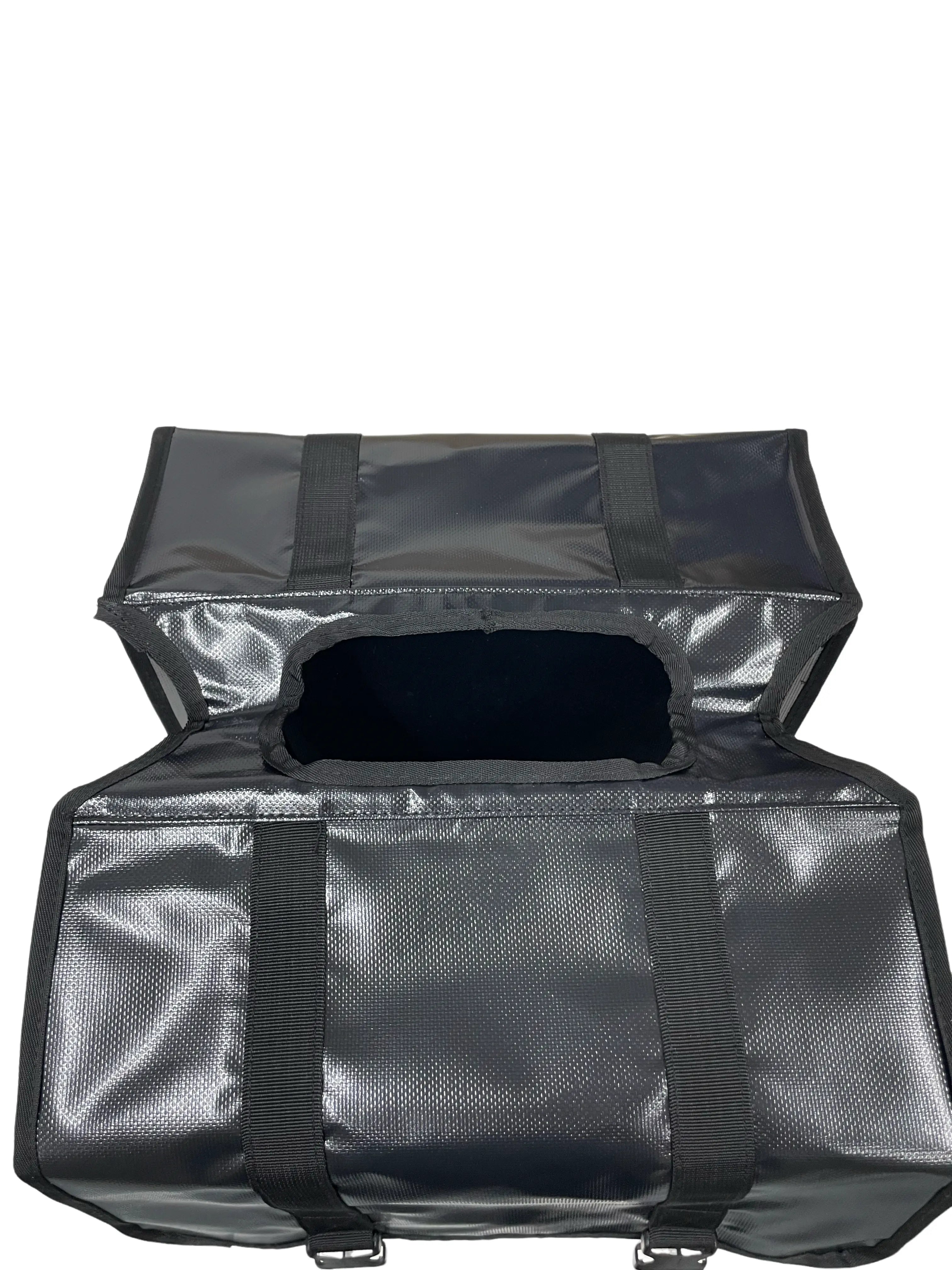 Anroc Dubbele fietstas 46L zwart - Tarpaulin PVC - Waterdicht en Reflecterend - AE-trading