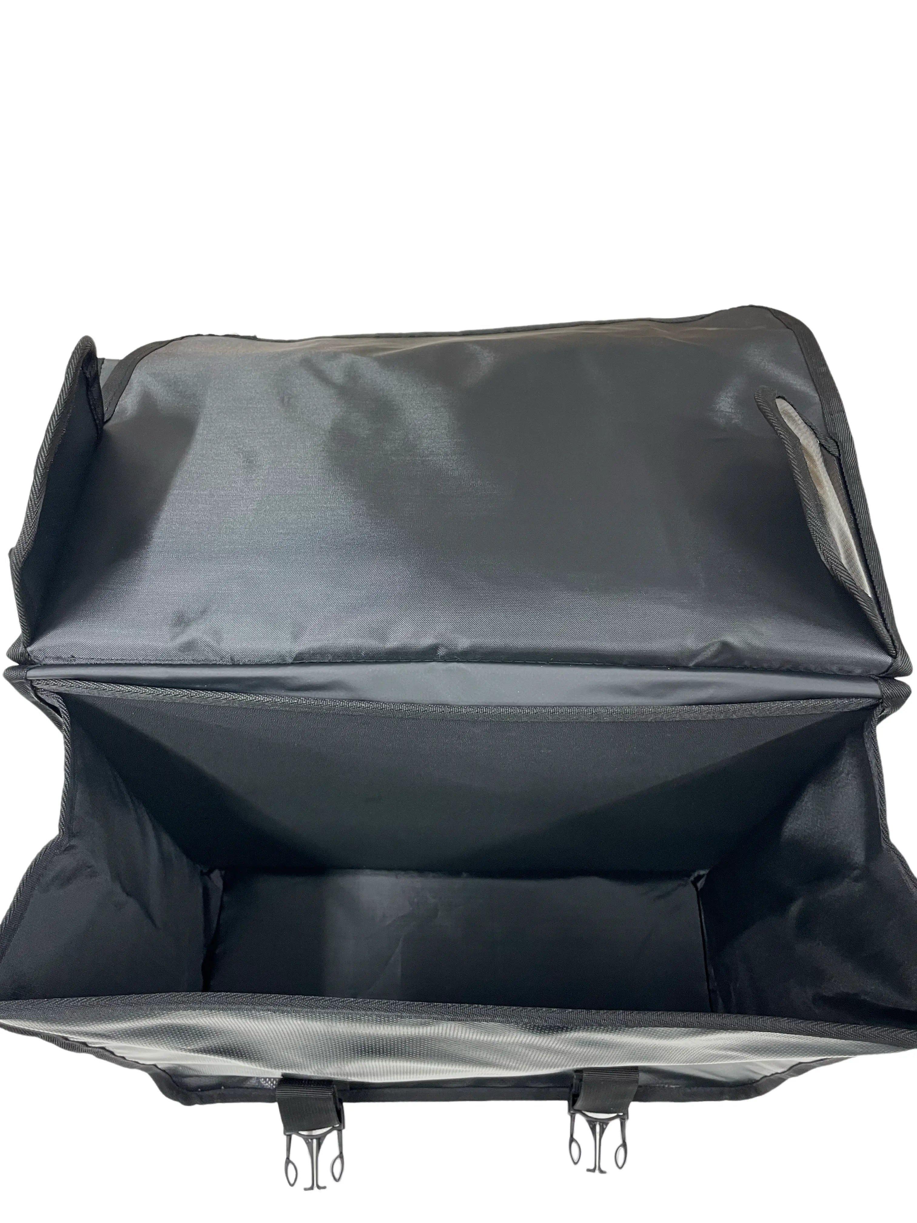 Anroc Dubbele fietstas 46L zwart - Tarpaulin PVC - Waterdicht en Reflecterend - AE-trading