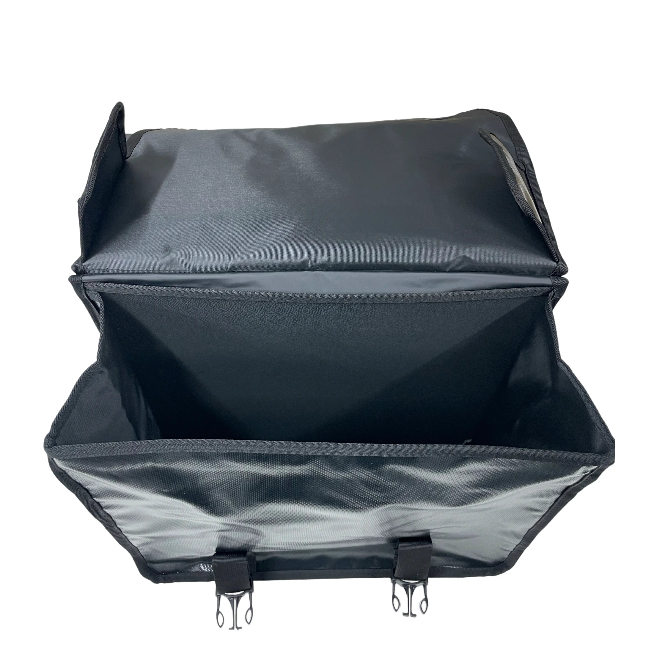 Anroc Dubbele fietstas 46L zwart - Tarpaulin PVC - Waterdicht en Reflecterend