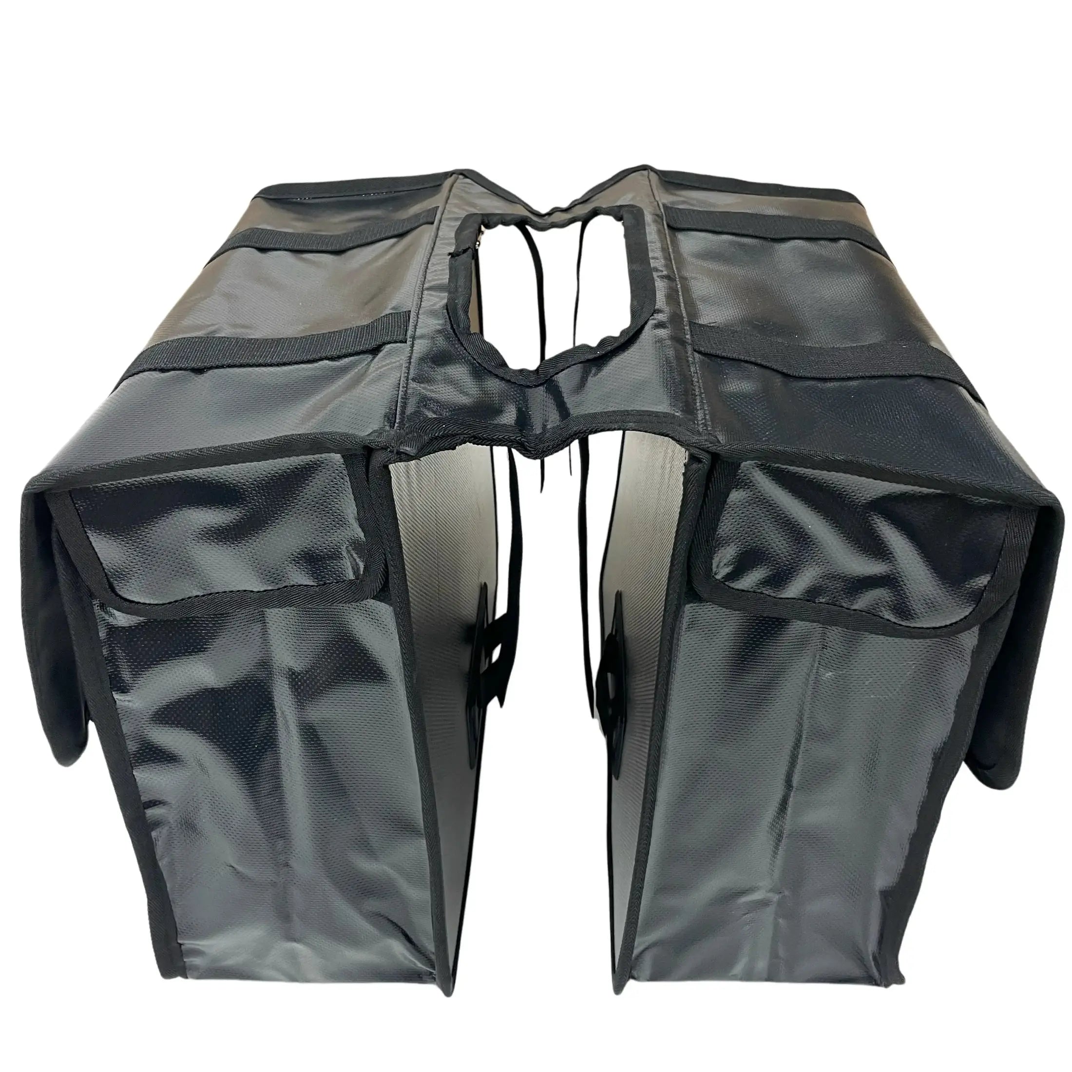 Anroc Dubbele fietstas 46L zwart - Tarpaulin PVC - Waterdicht en Reflecterend - AE-trading