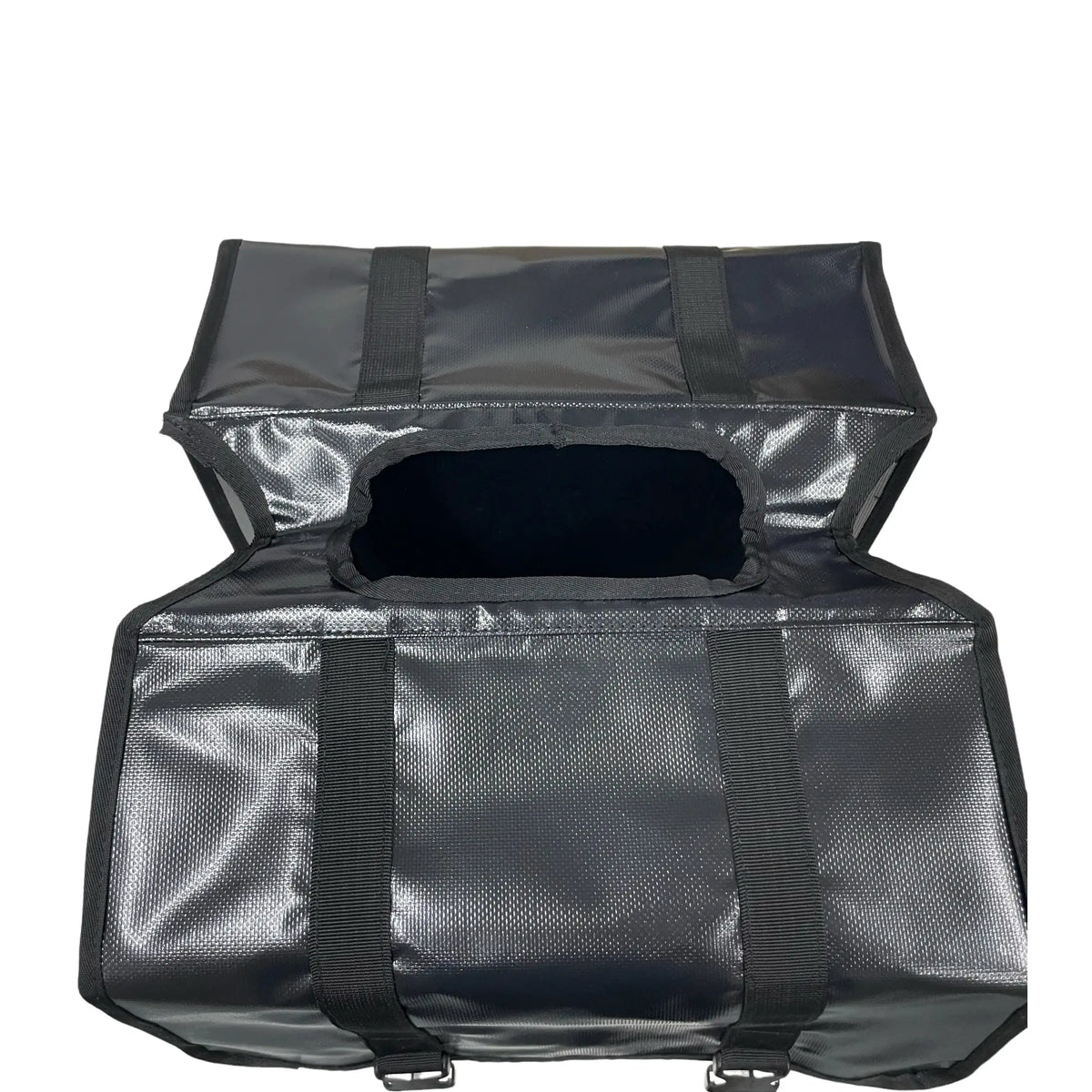 Anroc Dubbele fietstas 46L zwart - Tarpaulin PVC - Waterdicht en Reflecterend - AE-trading