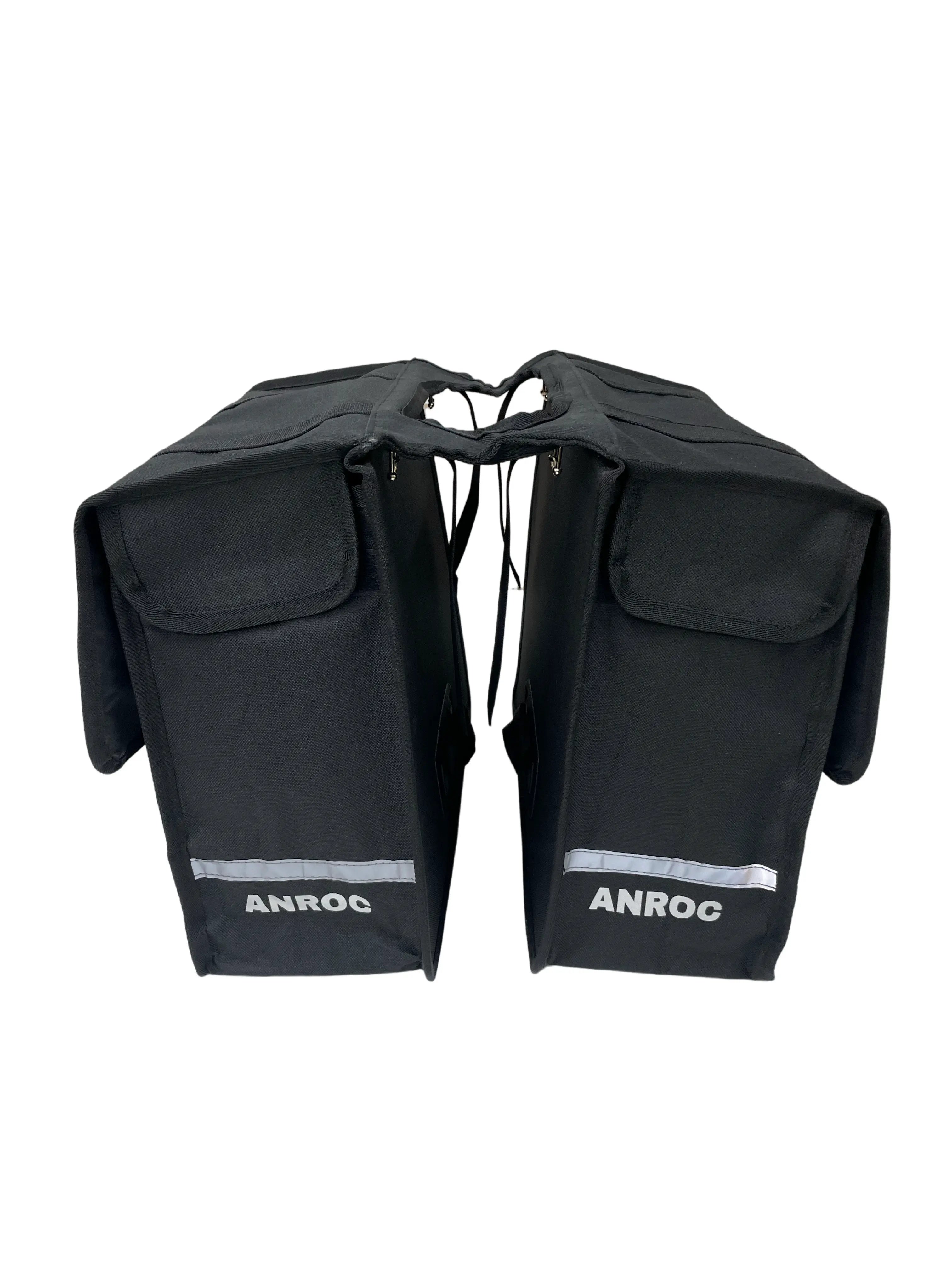 Anroc Dubbele fietstas 46L zwart - Waterdicht en Reflecterend - AE-trading