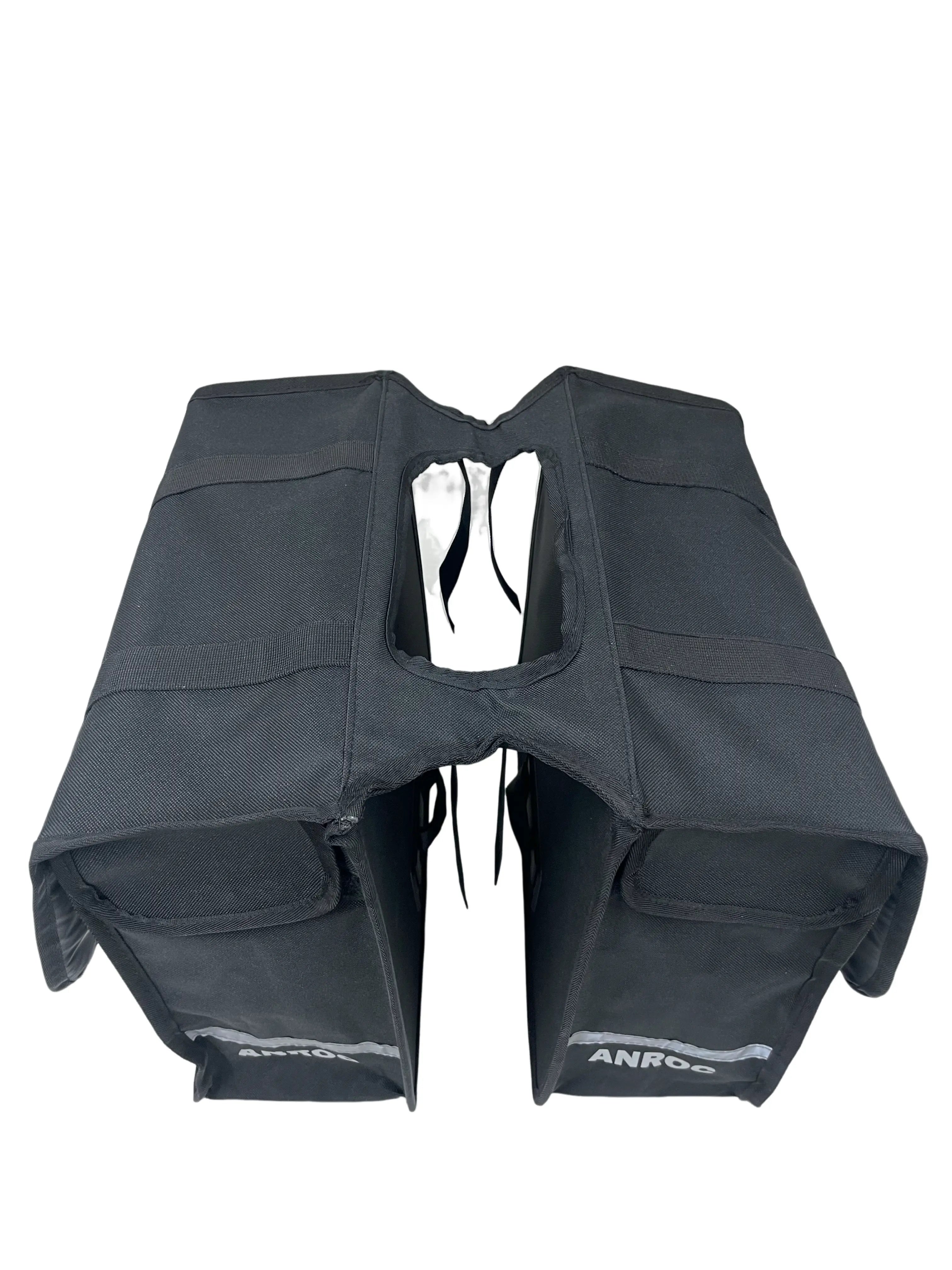 Anroc Dubbele fietstas 46L zwart - Waterdicht en Reflecterend - AE-trading