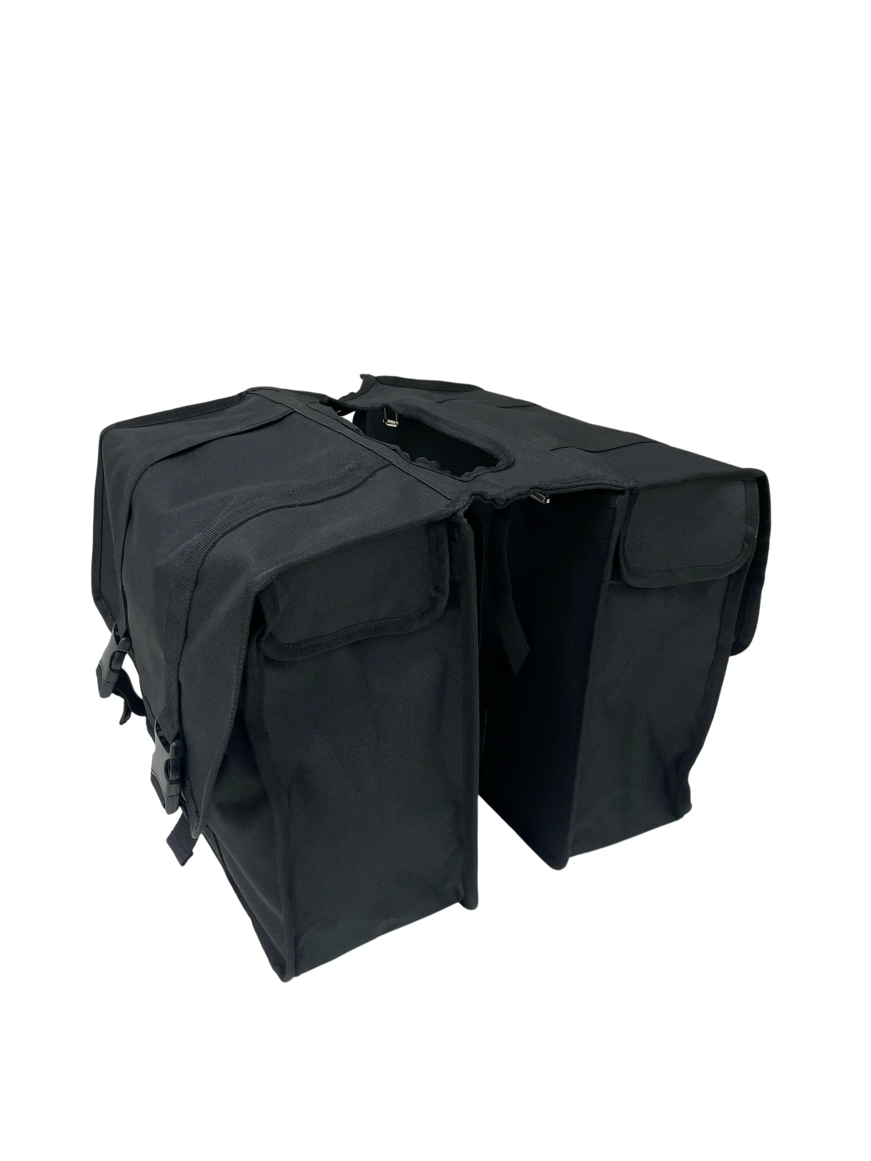 Anroc Dubbele fietstas 46L zwart - Waterdicht en Reflecterend - AE-trading