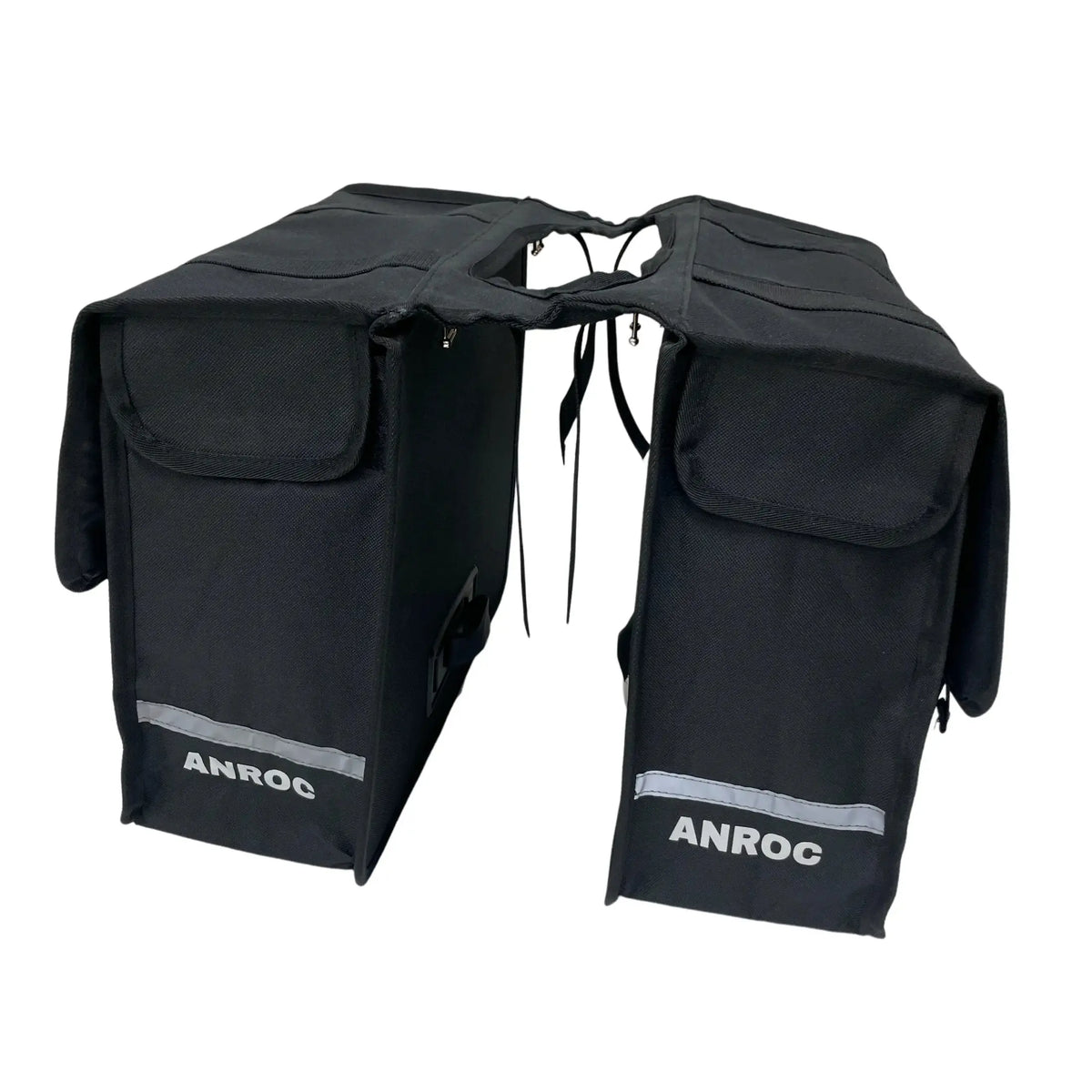 Anroc dubbele fietstas 46L — waterdicht & reflecterend, zwart - AE-trading