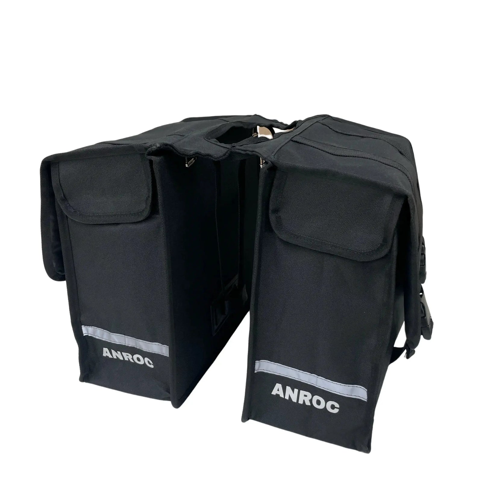 Anroc dubbele fietstas 46L — waterdicht & reflecterend, zwart - AE-trading