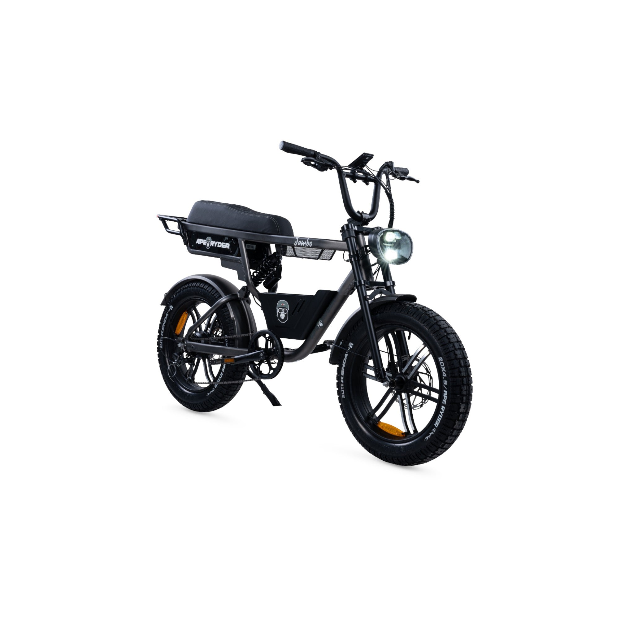 Ape Ryder Jambo - Fatbike - Antraciet Grijs - 20x4.5 inch - Accu 374Wh (48V, 7.8 Ah) - 250W Motor - Shimano 7 Versnellingen - Mechanische Remmen - AE-trading