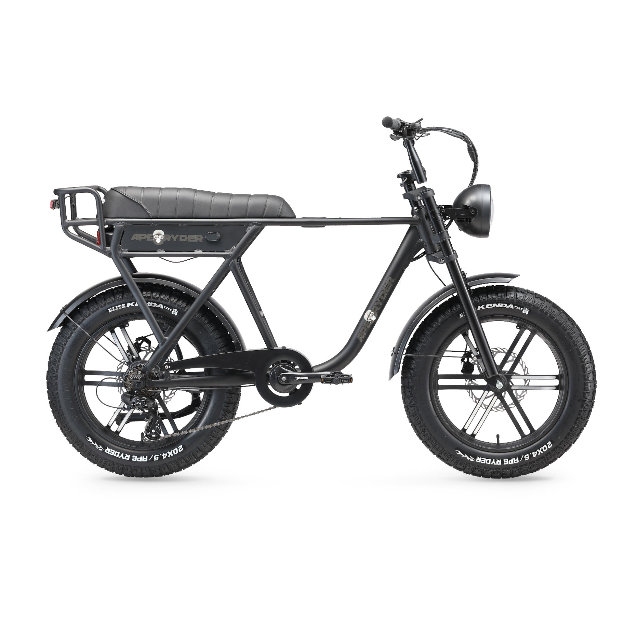 Ape Ryder A10 Pro - Fatbike - Zwart - 20x4.5 inch - Accu 36V (10Ah) - 250W Achterwielmotor - Shimano 7 Versnellingen - Hydraulische Remmen - AE-trading