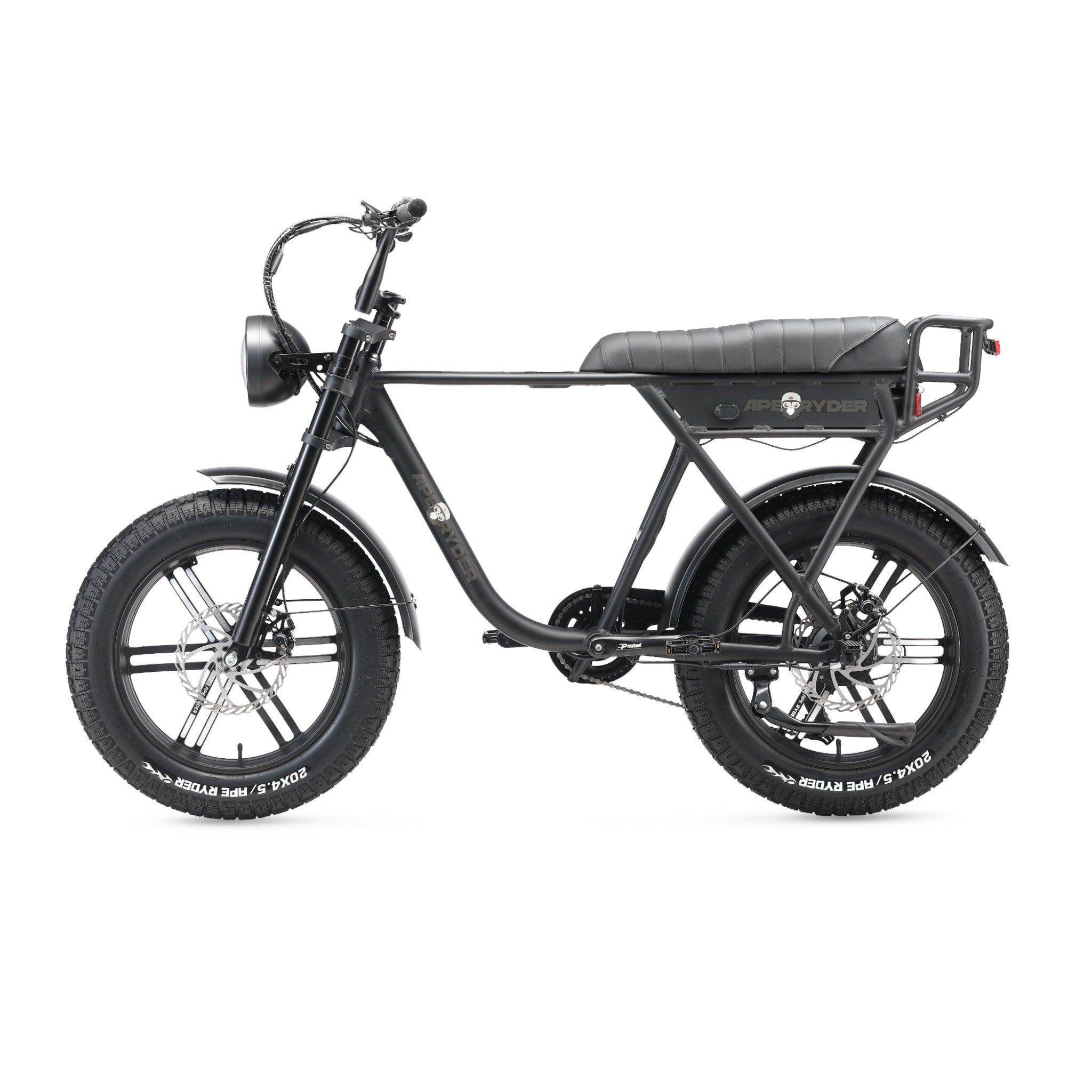 Ape Ryder A10 Pro - Fatbike - Zwart - 20x4.5 inch - Accu 36V (10Ah) - 250W Achterwielmotor - Shimano 7 Versnellingen - Hydraulische Remmen - AE-trading