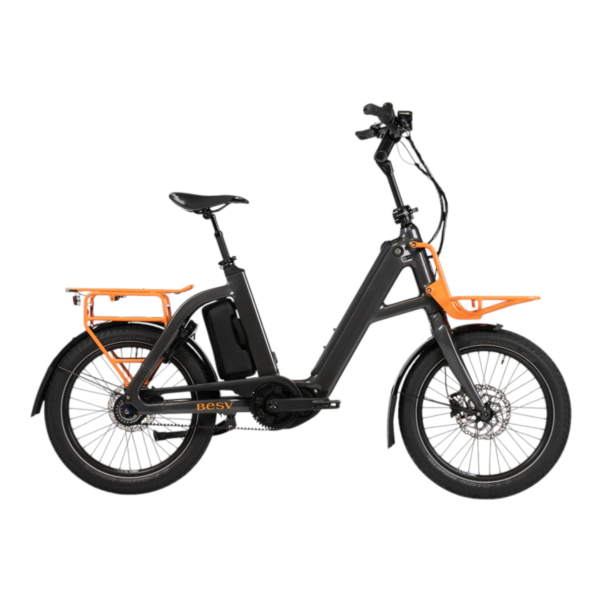 BESV CPT 1.2 Elektrische fiets – Gray met Oranje Accenten - One Size - AE-trading