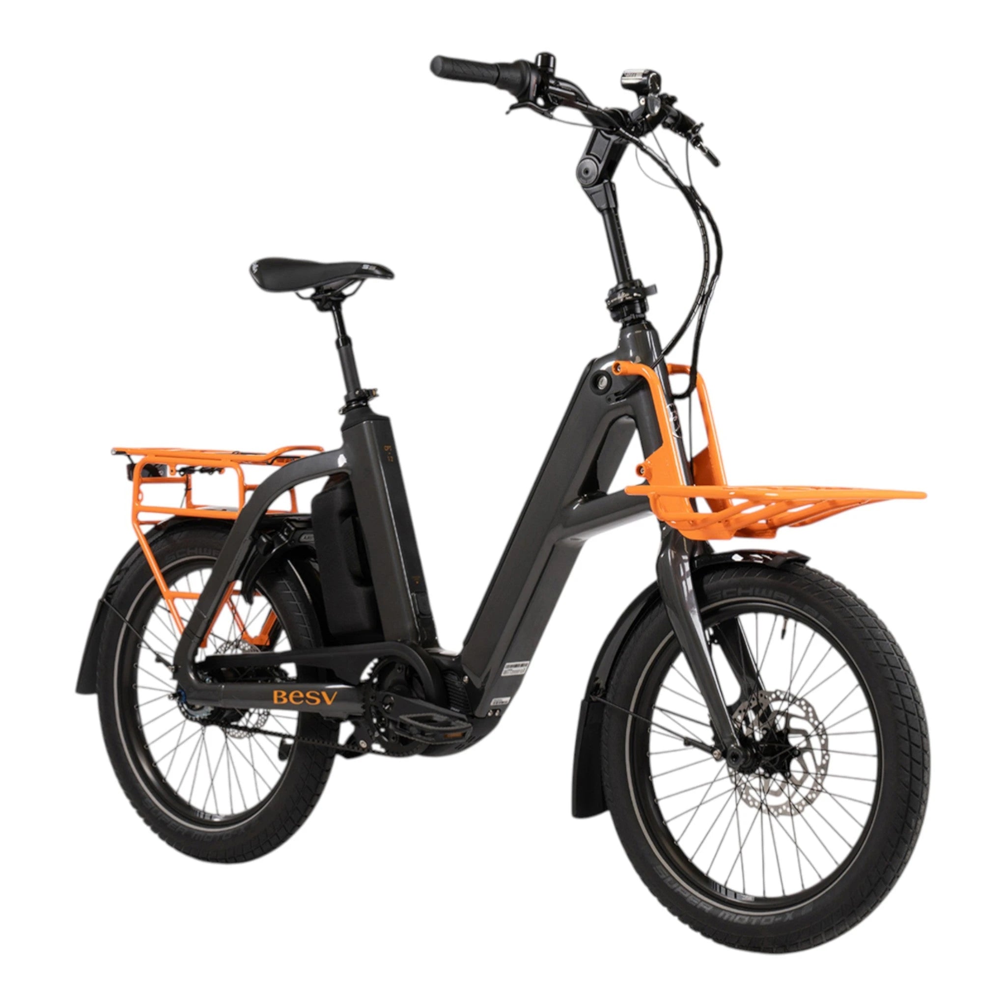BESV CPT 1.2 Elektrische fiets – Gray met Oranje Accenten - One Size - AE-trading