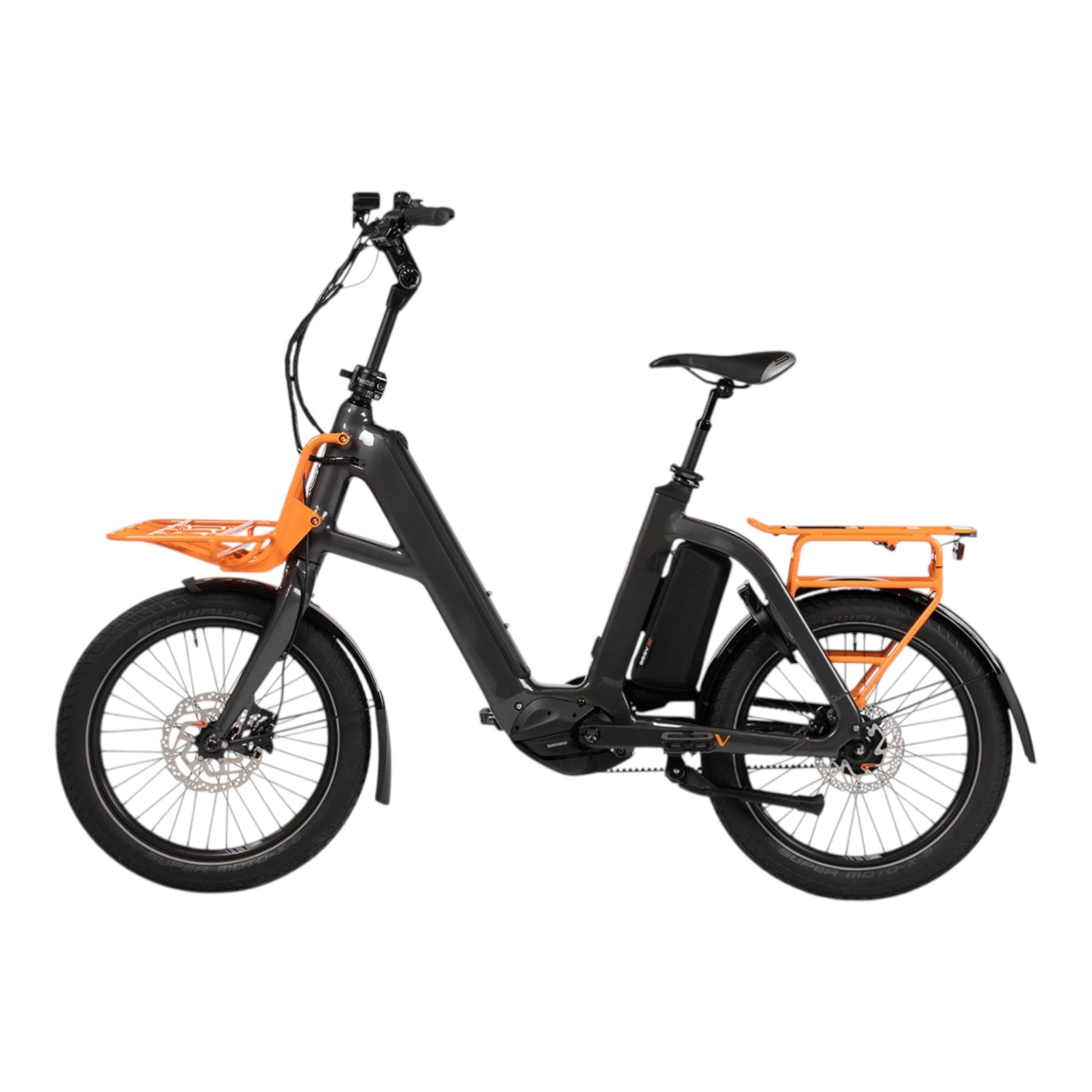 BESV CPT 1.2 Elektrische fiets – Gray met Oranje Accenten - One Size - AE-trading