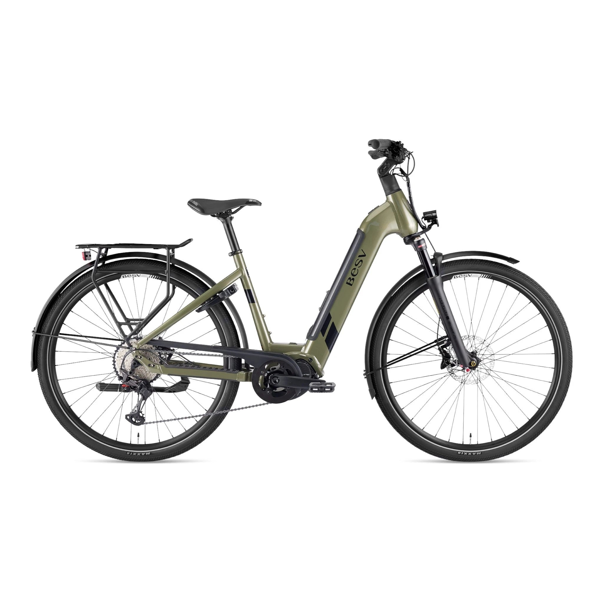 BESV TR 1.1 LS Elektrische fiets – Metallic Khaki – Maat M (52 cm) - AE-trading