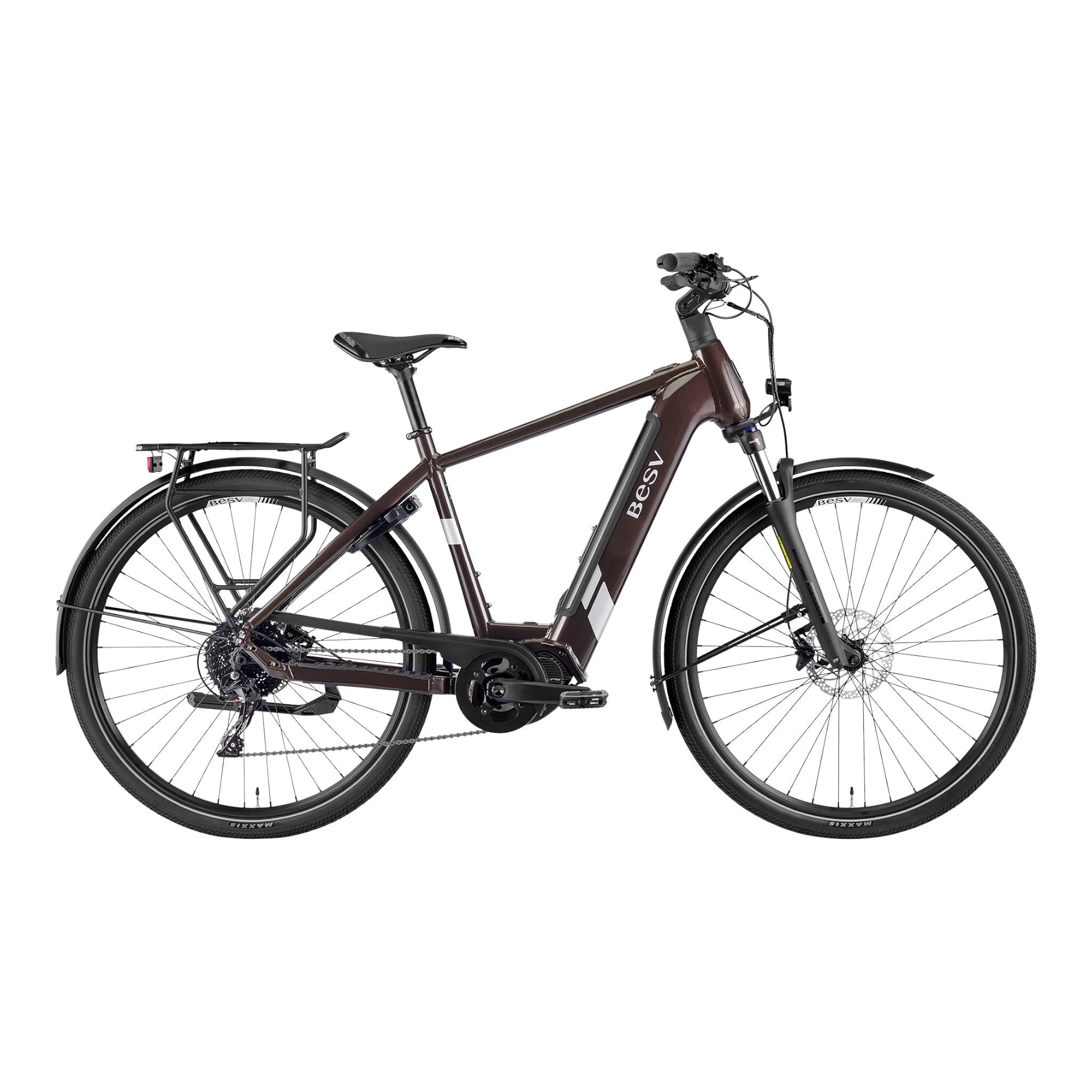 BESV TR 1.3 LTD Elektrische Trekkingfiets 630Wh – Metallic Umbra – Maat S (47 cm) - AE-trading