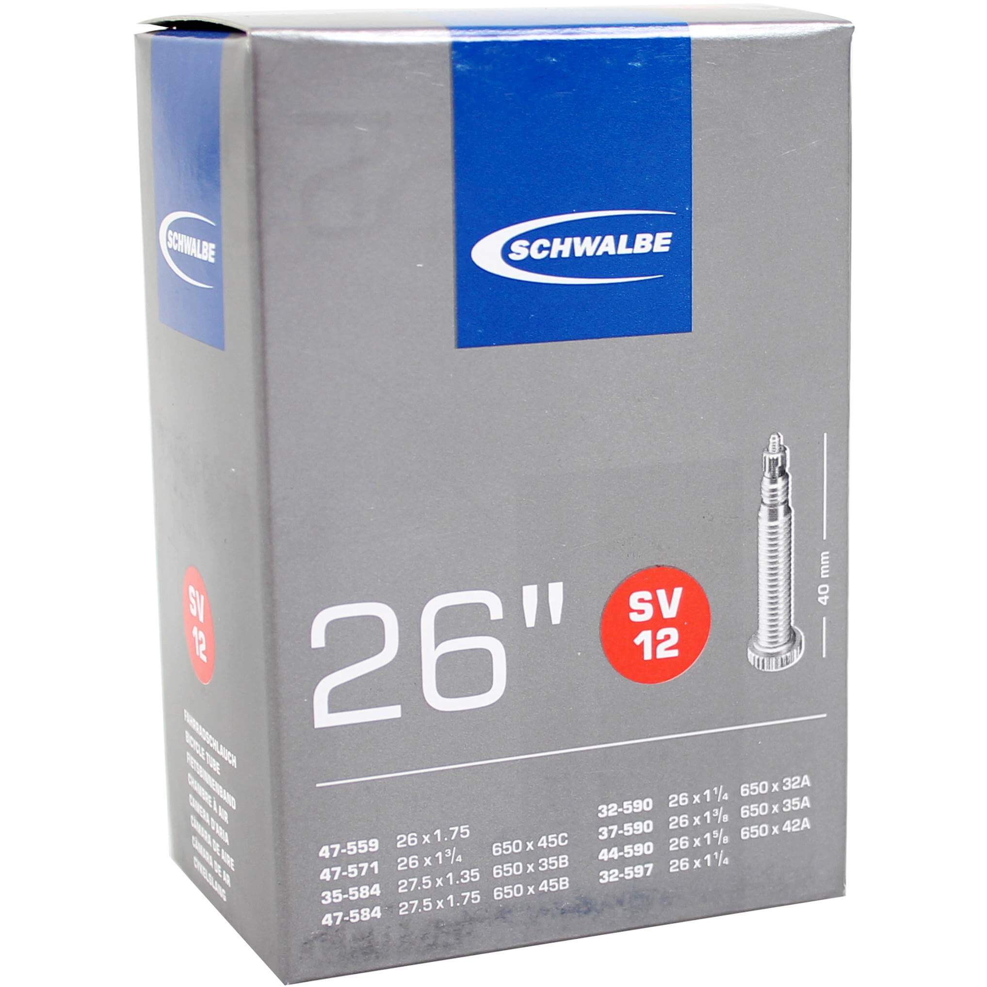 Schwalbe bnb SV12 26 x 1 1/4 - 27.5 x 1.75 fv 40mm - AE-trading