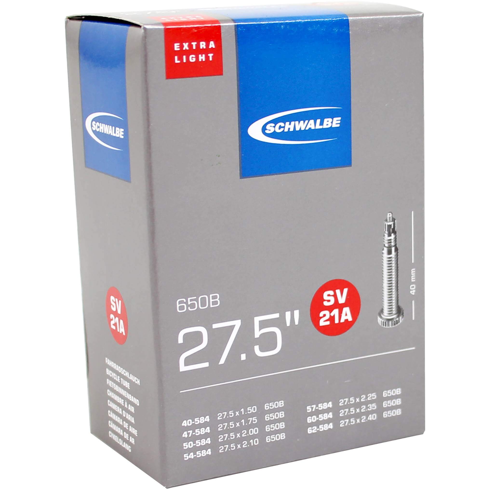 Schwalbe bnb SV21A Extra Light 27.5 x 1.50 - 2.40 fv 40mm - AE-trading