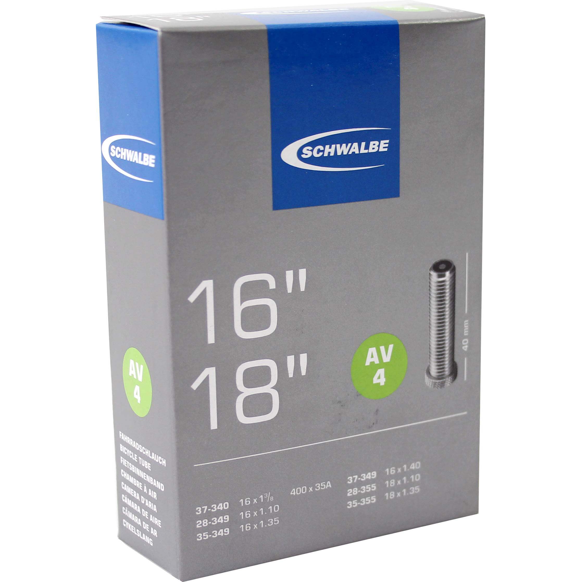 Schwalbe bnb AV4 16 x 1 3/8 - 18 x 1.35 av 40mm - AE-trading