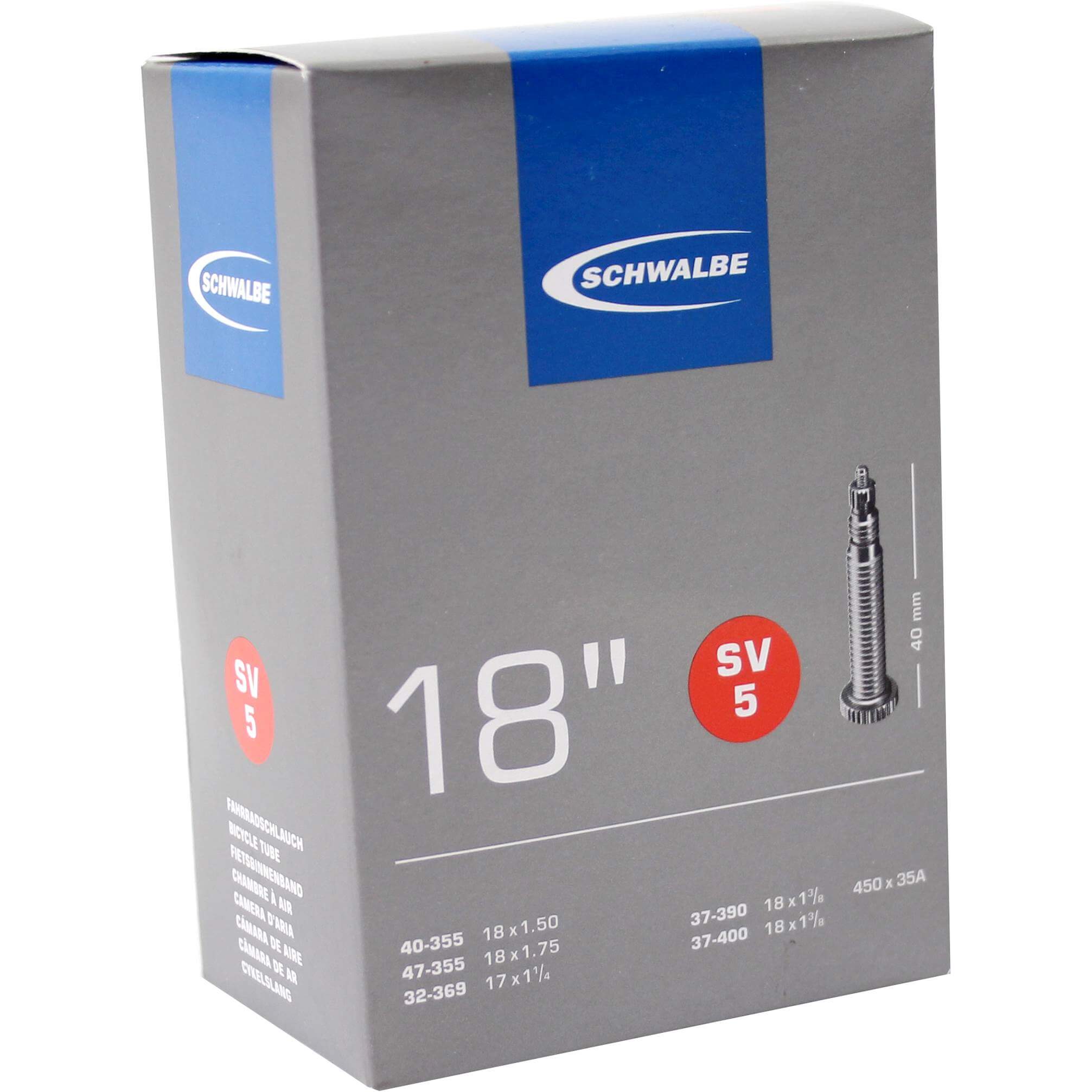Schwalbe bnb SV5 17 x 1 1/4 - 18 x 1.75 fv 40mm - AE-trading