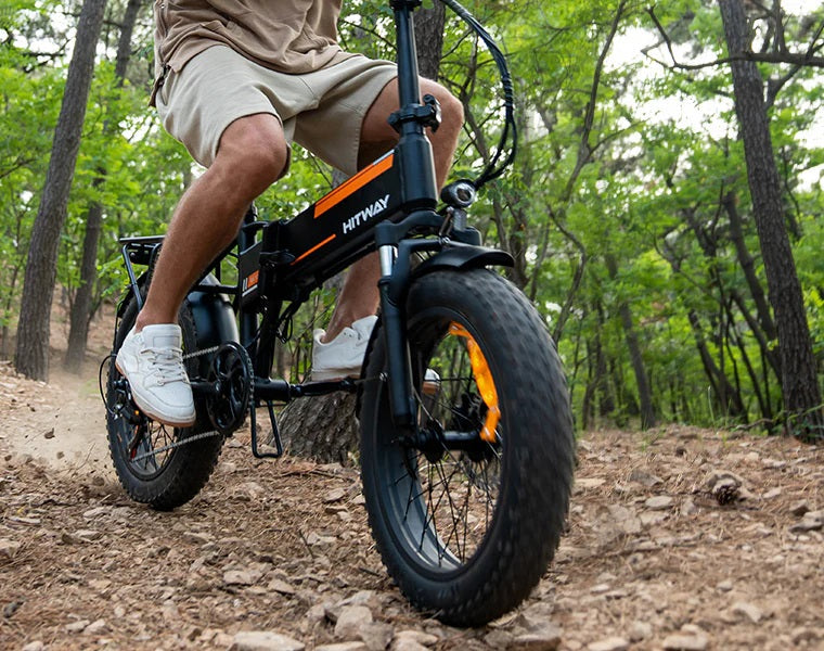 Hitway BK10 Fatbike Vouwfiets Elektrische Zwart Oranje AE-trading