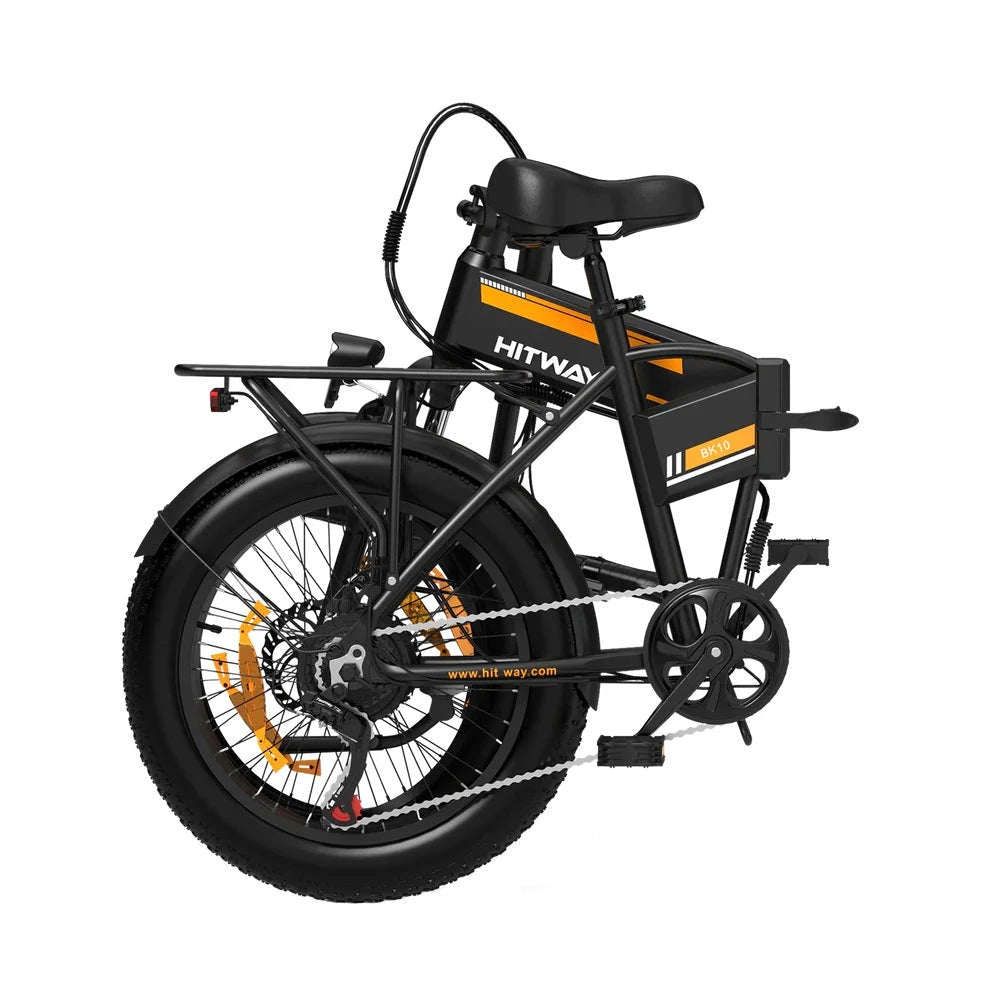 Hitway BK10 Fatbike Vouwfiets Elektrische Zwart Oranje AE-trading